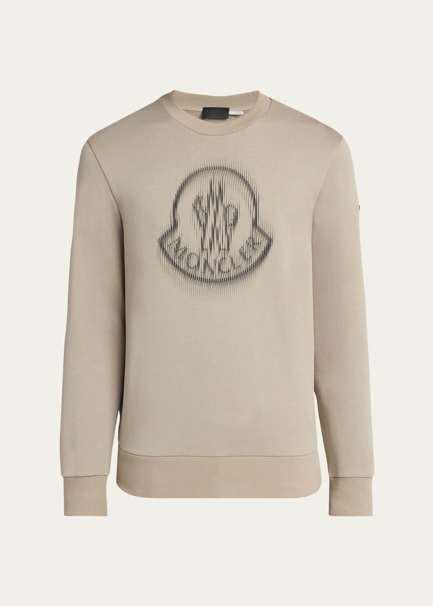 Moncler Men's Cotton Faded Logo Sweatshirt Image 1 of 5