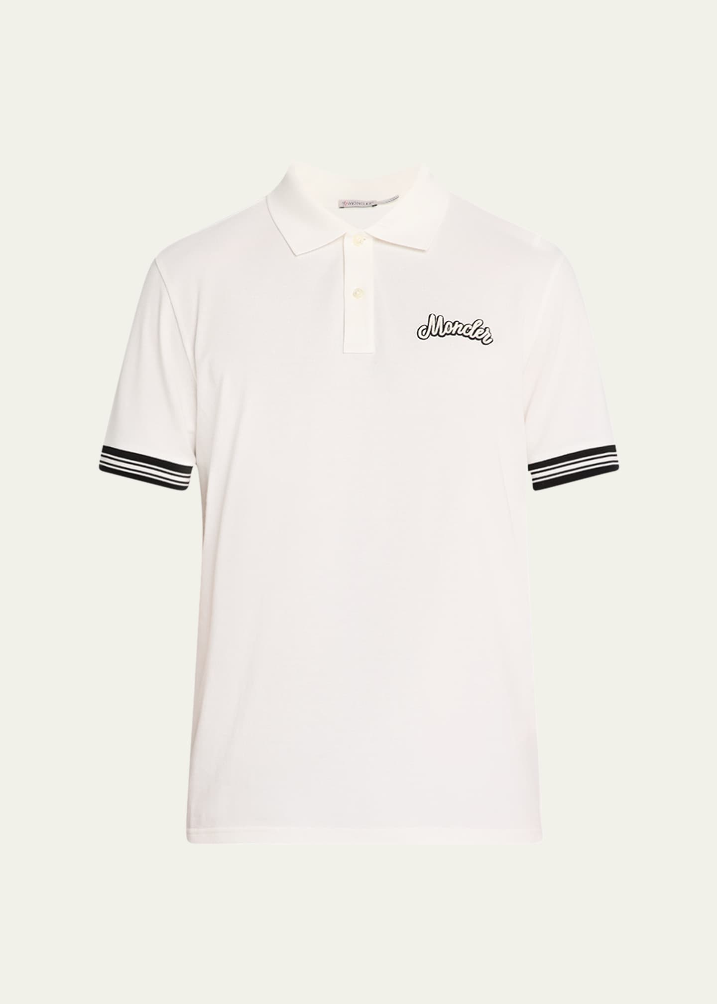 Moncler Men's Cotton Logo Polo Shirt Image 1 of 5