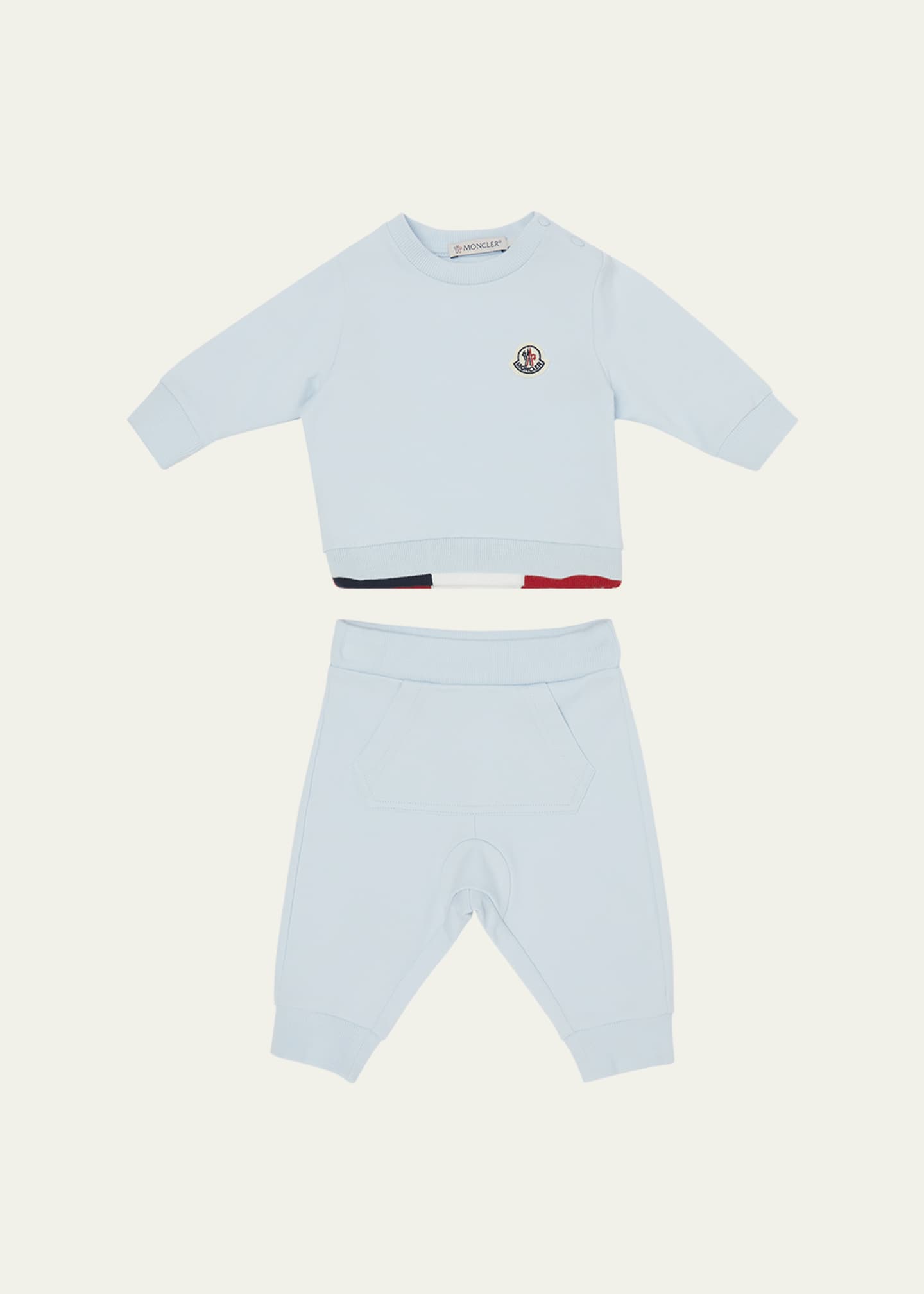 Moncler Boy's Logo Sweatshirt and Pants Set, Size 3M-3 Image 1 of 3