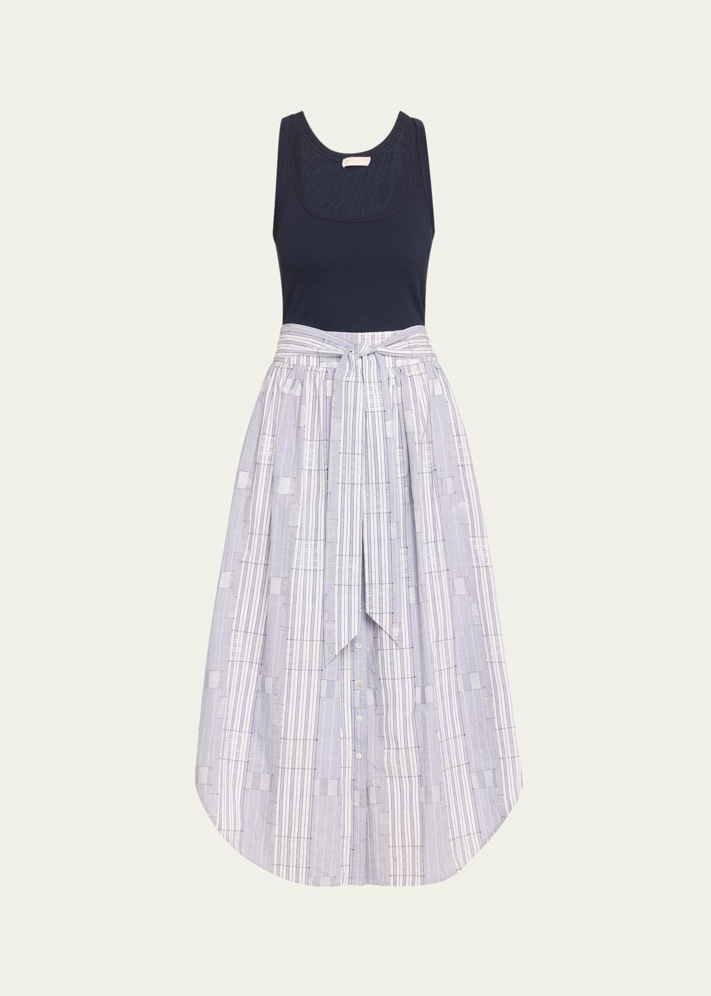 Aralyn Combo Midi Tank Dress