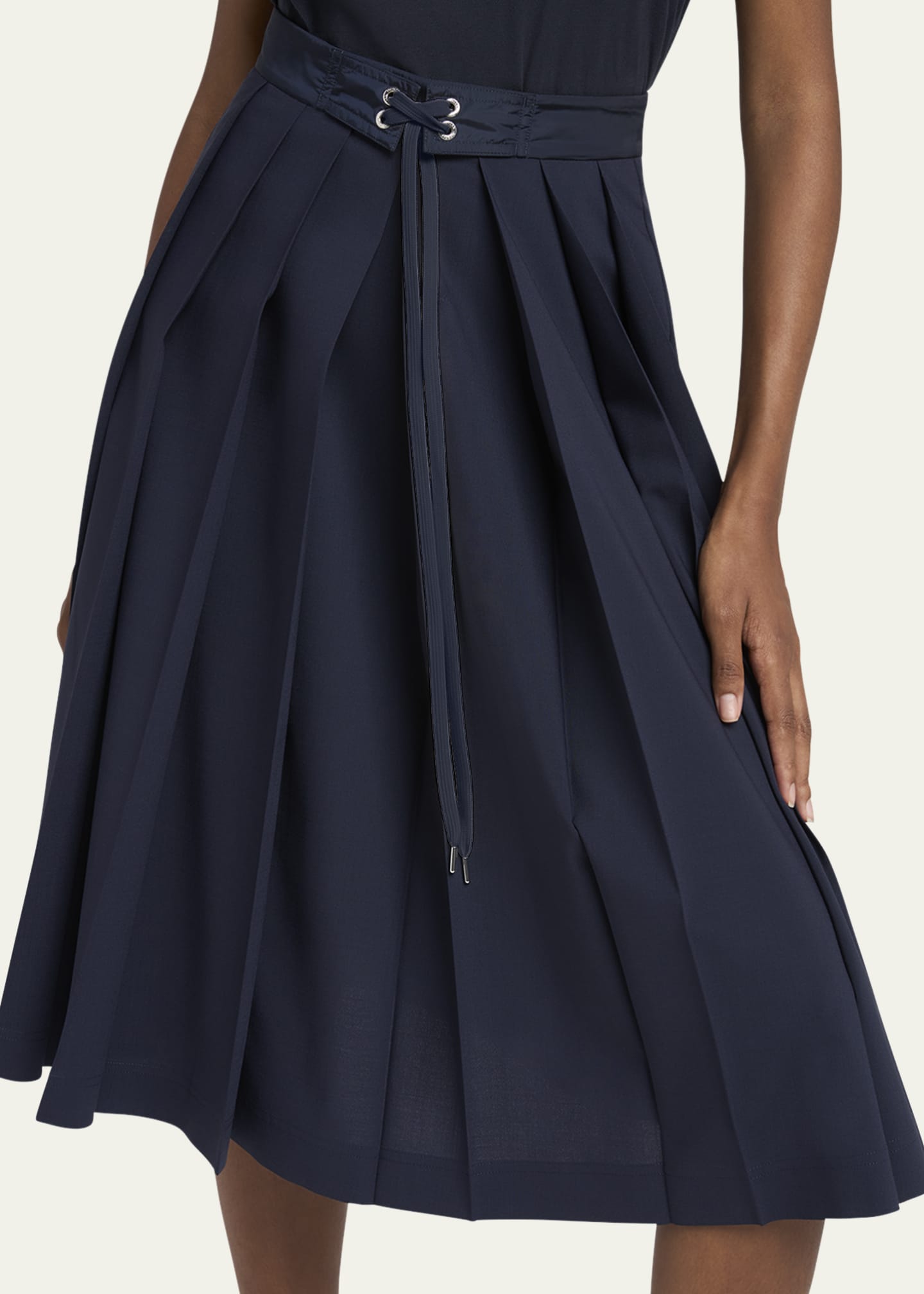 Moncler Pleated A-Line Midi Skirt Image 5 of 5