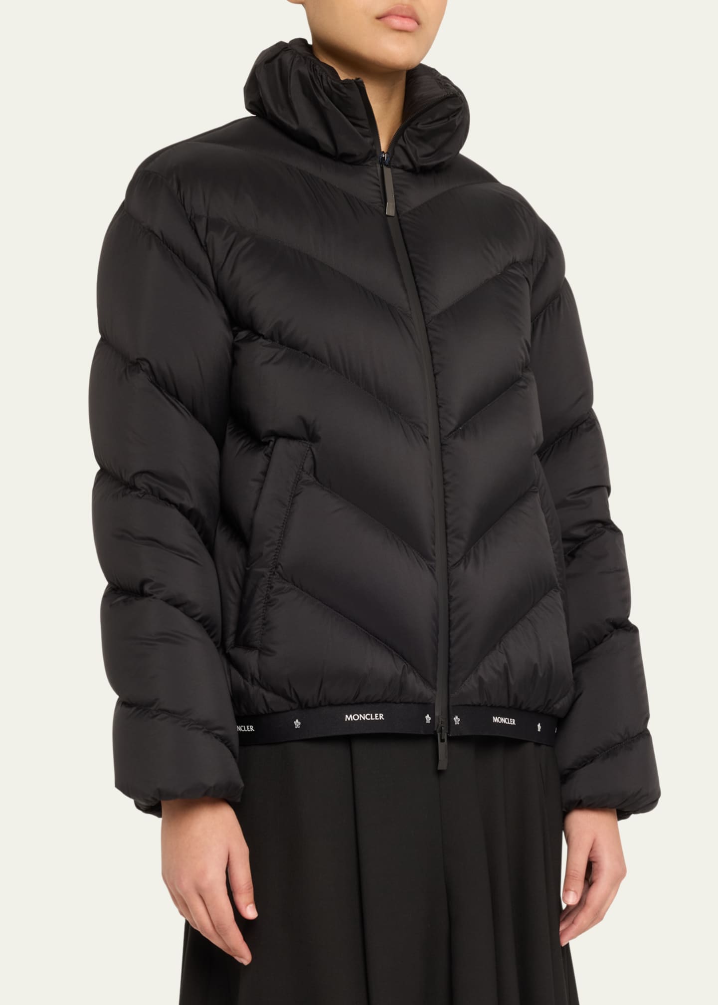 Moncler Grigan Quilted Down Logo Tape Jacket Image 4 of 5