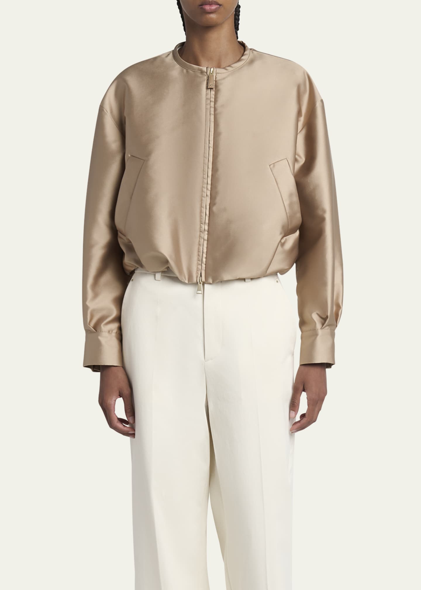 Maupa Satin Bomber Jacket