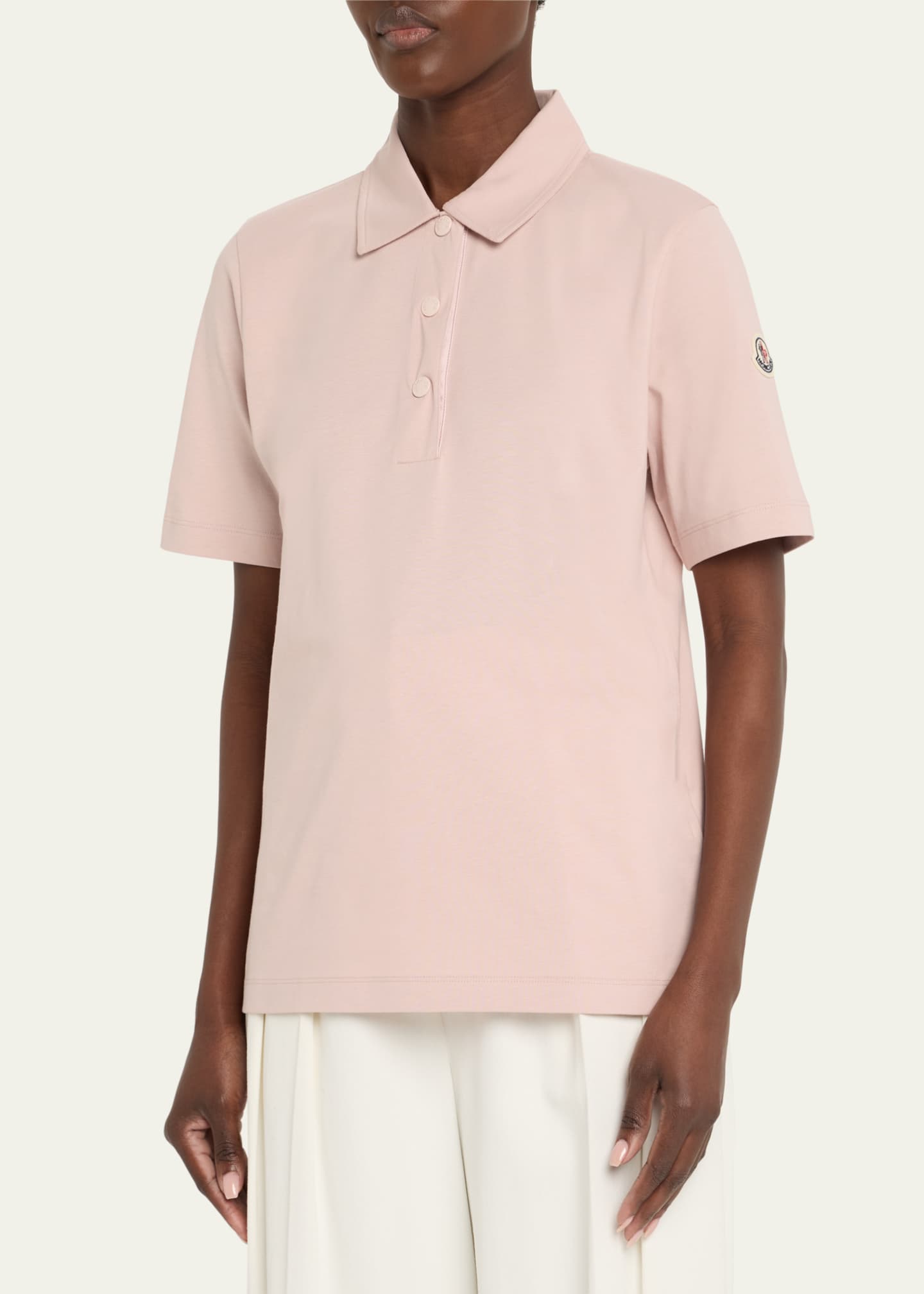 Moncler Short-Sleeve Polo Shirt Image 4 of 5