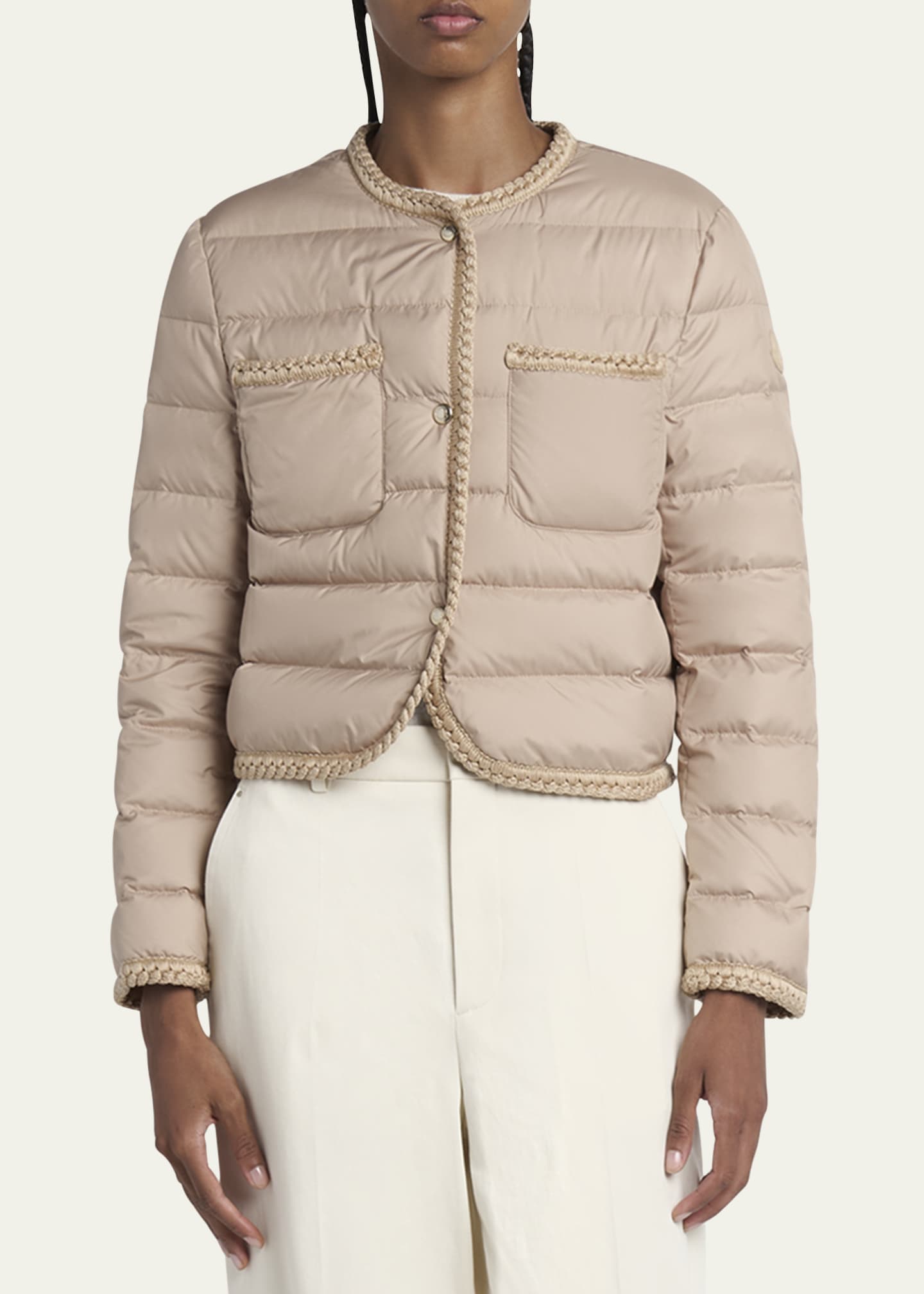 Moncler Gencay Braided Down Jacket Image 4 of 5