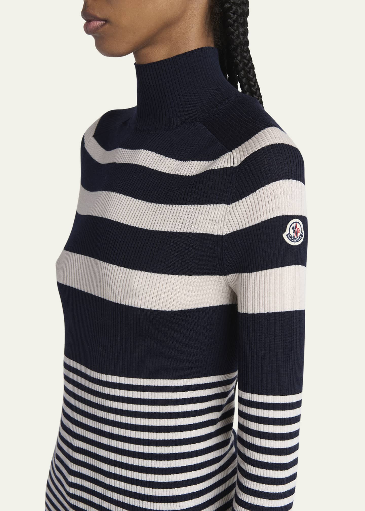 Moncler Stripe Wool Turtleneck Sweater Image 5 of 5