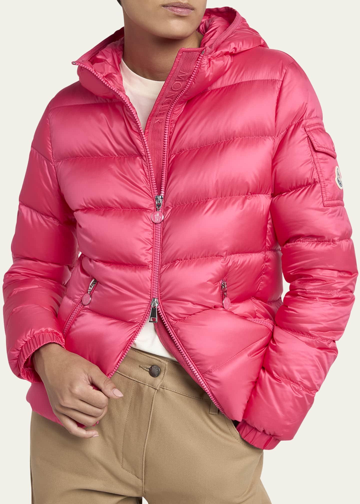 Moncler Gles Hooded Down Jacket Image 5 of 5