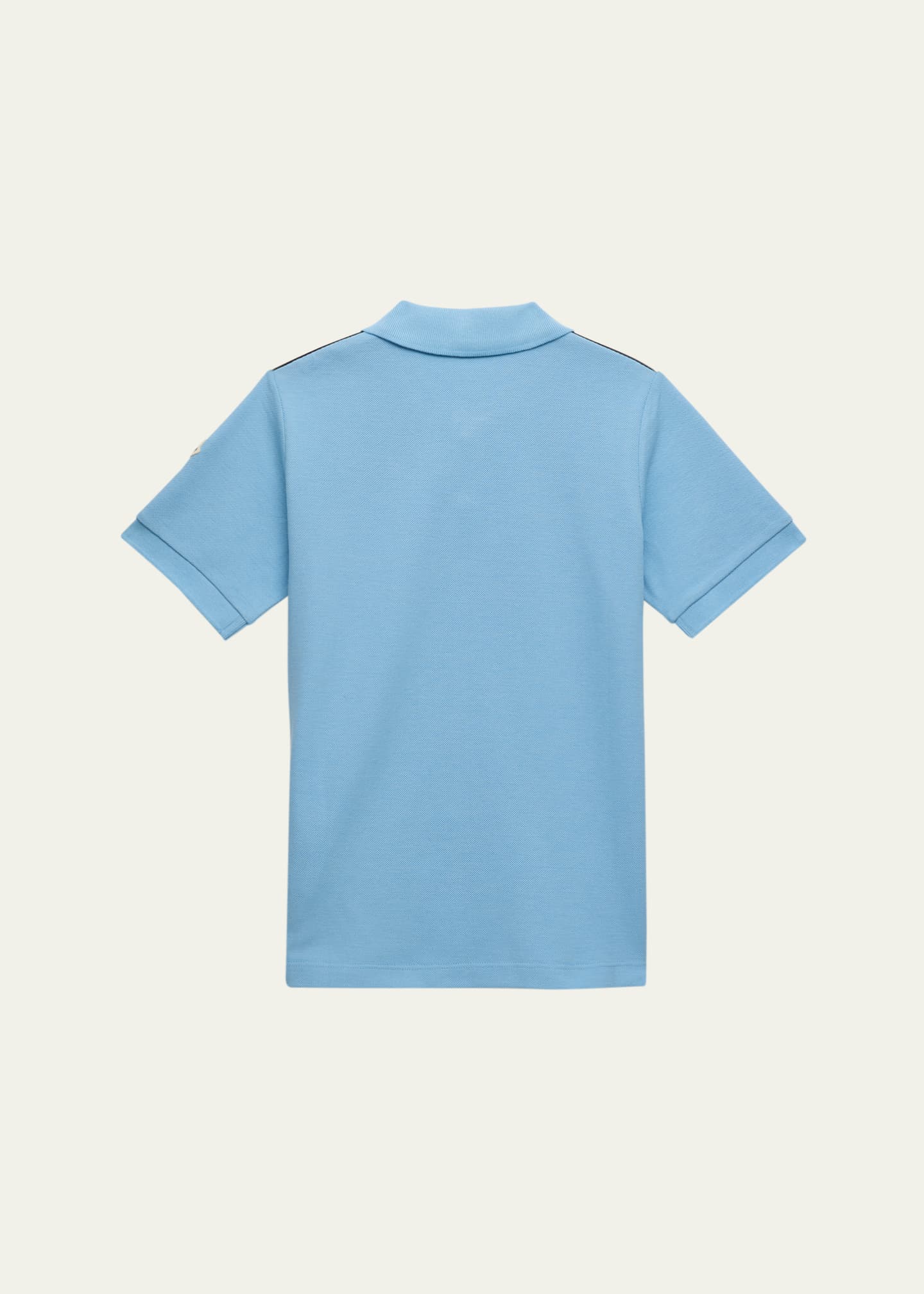 Moncler Boy's Tri-Stripe Pique Polo Shirt, Size 4-10 Image 2 of 3