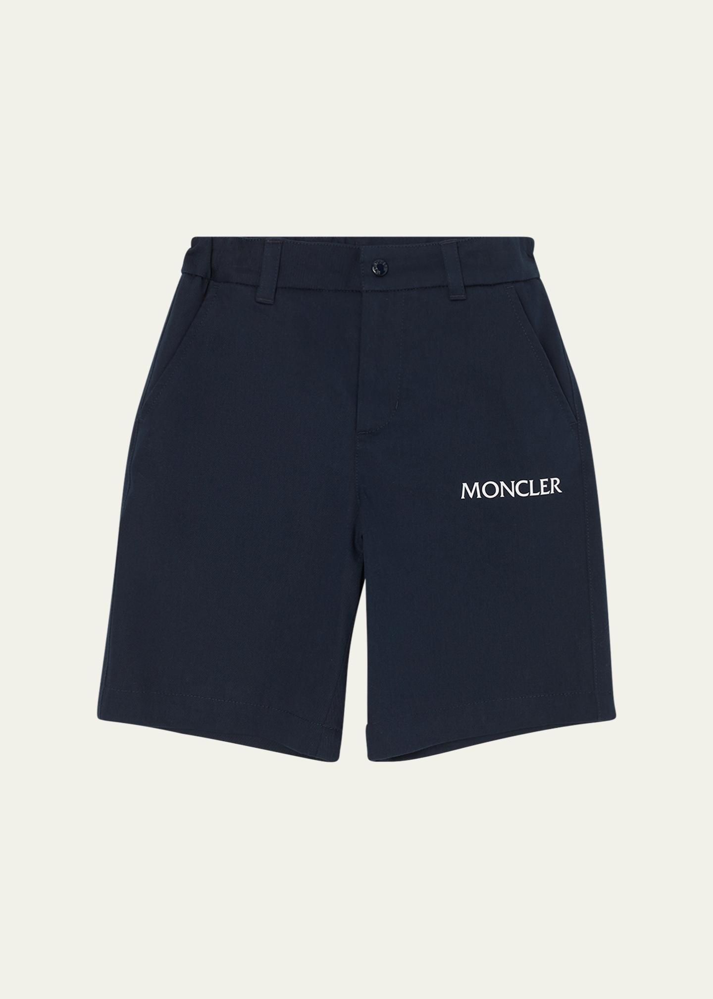 Moncler Boy's Contrast Logo-Print Shorts, Size 12-14 - Bergdorf Goodman