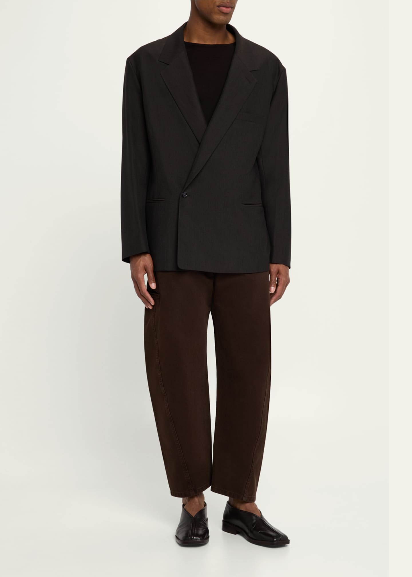 LEMAIRE Men's Smooth Napa Leather Slippers Image 3 of 6