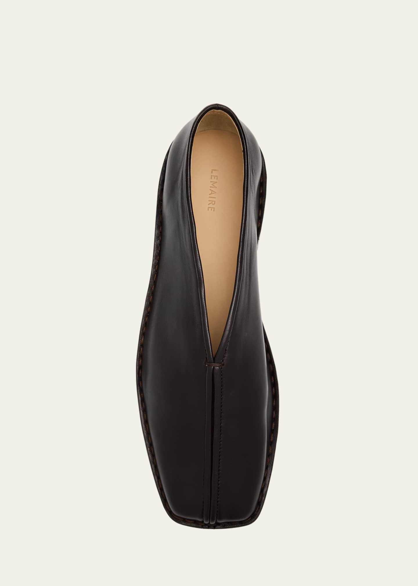 LEMAIRE Men's Smooth Napa Leather Slippers Image 6 of 6
