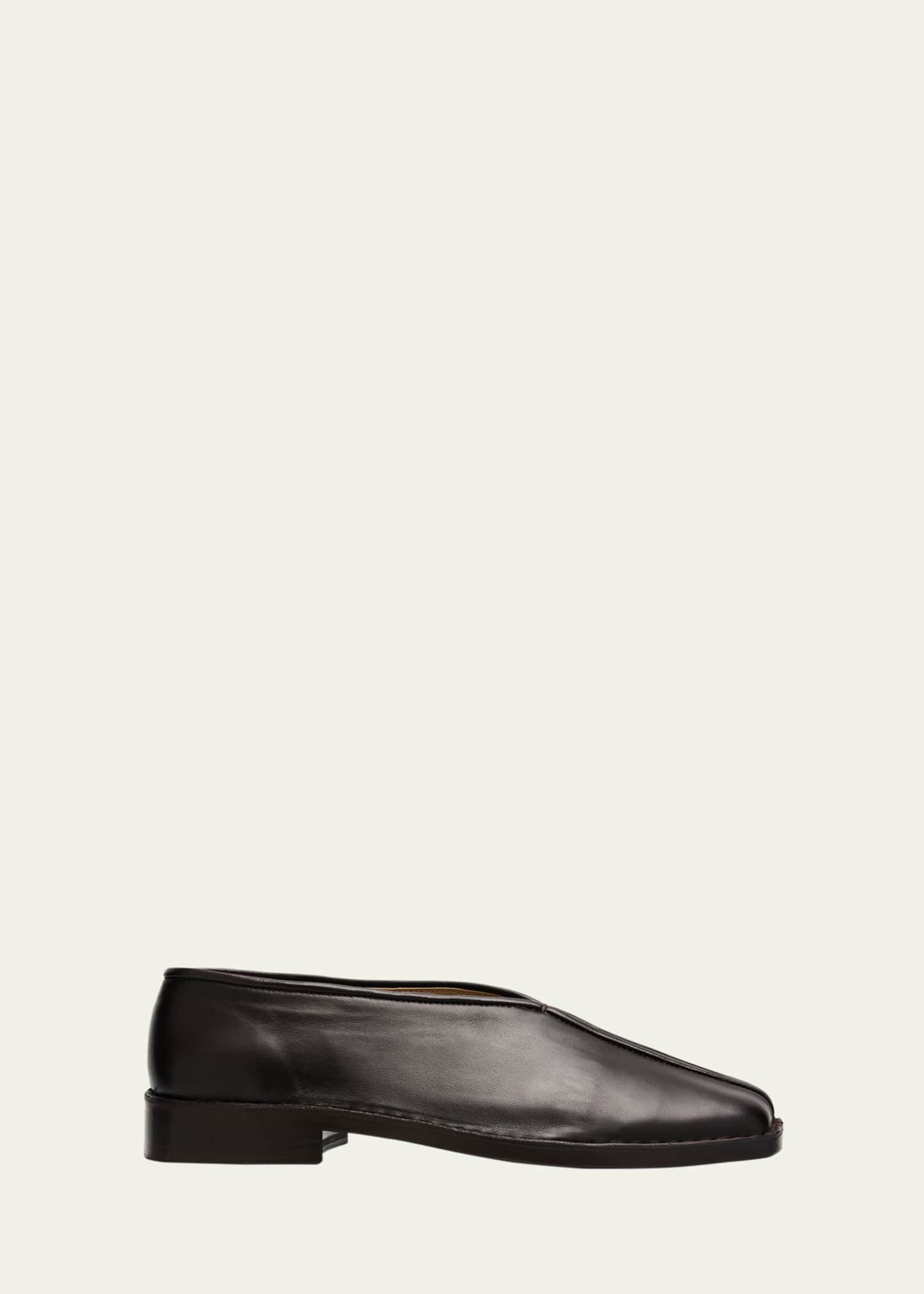 LEMAIRE Men's Smooth Napa Leather Slippers Image 1 of 6