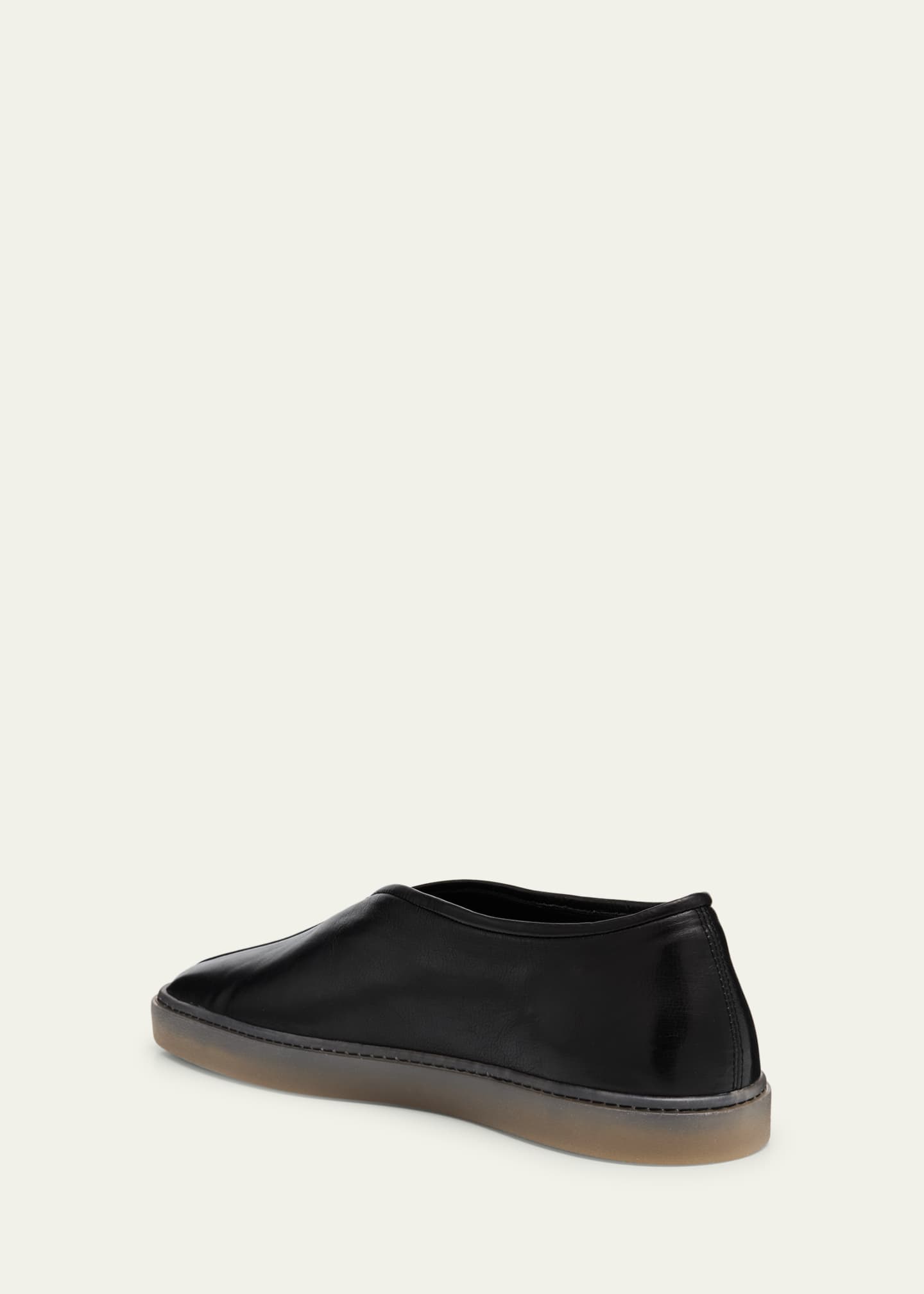 LEMAIRE Men's Leather Piped Slip-On Sneakers Image 4 of 6