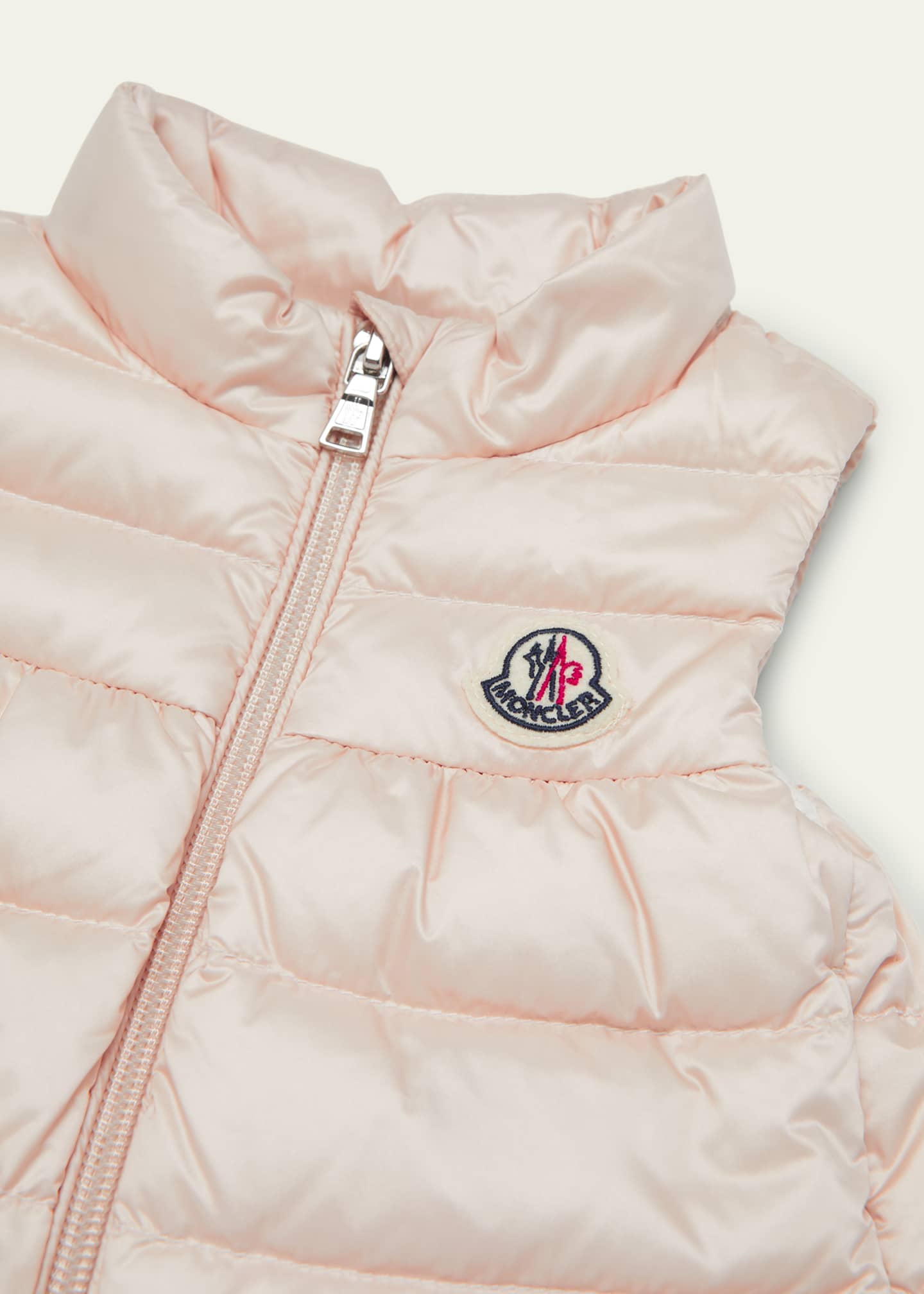 Moncler Girl's Hiva Down Puffer Vest, Size 6M-3 Image 3 of 3