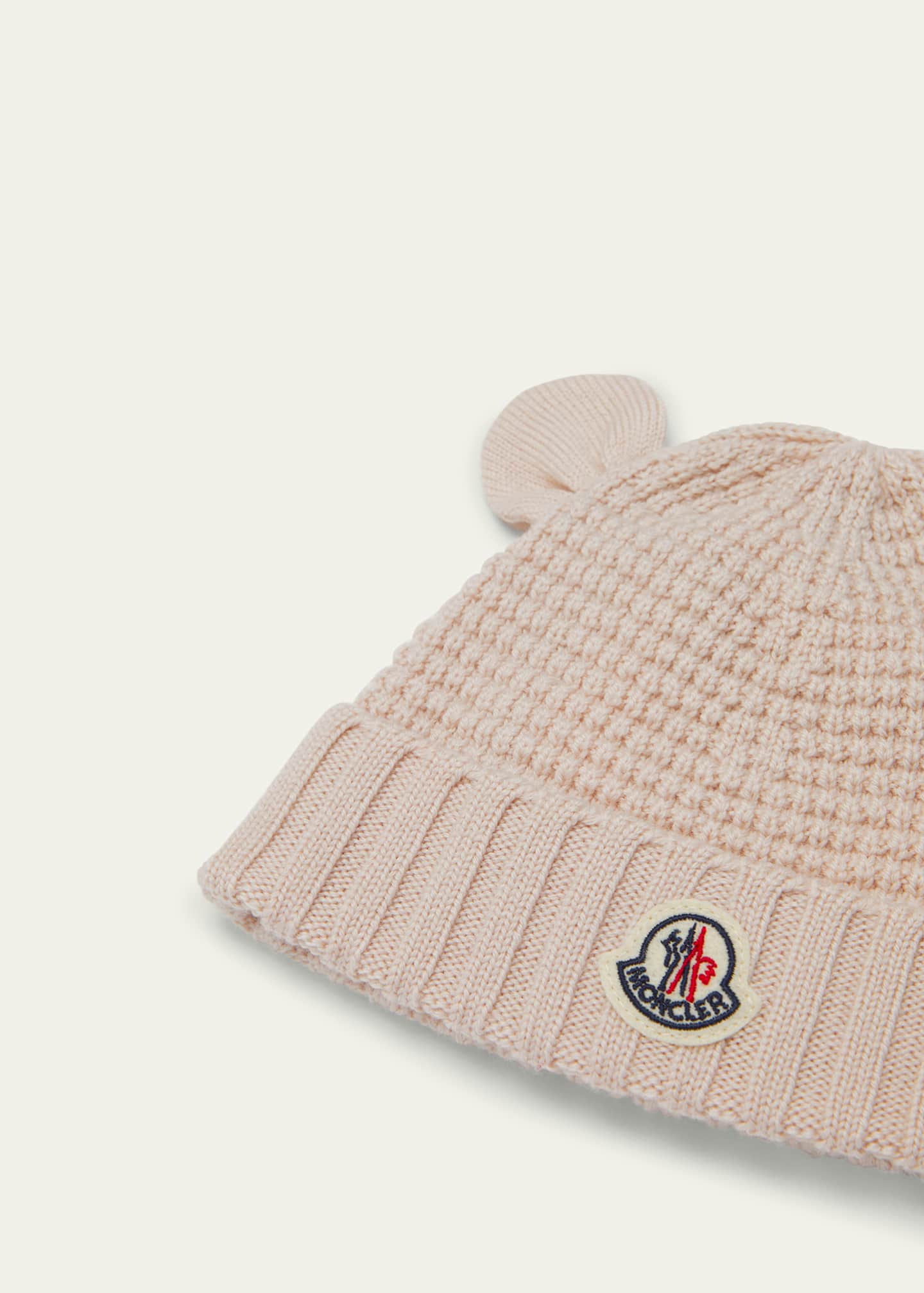 Moncler Kid's Knit Ears Wool Beanie Image 2 of 2