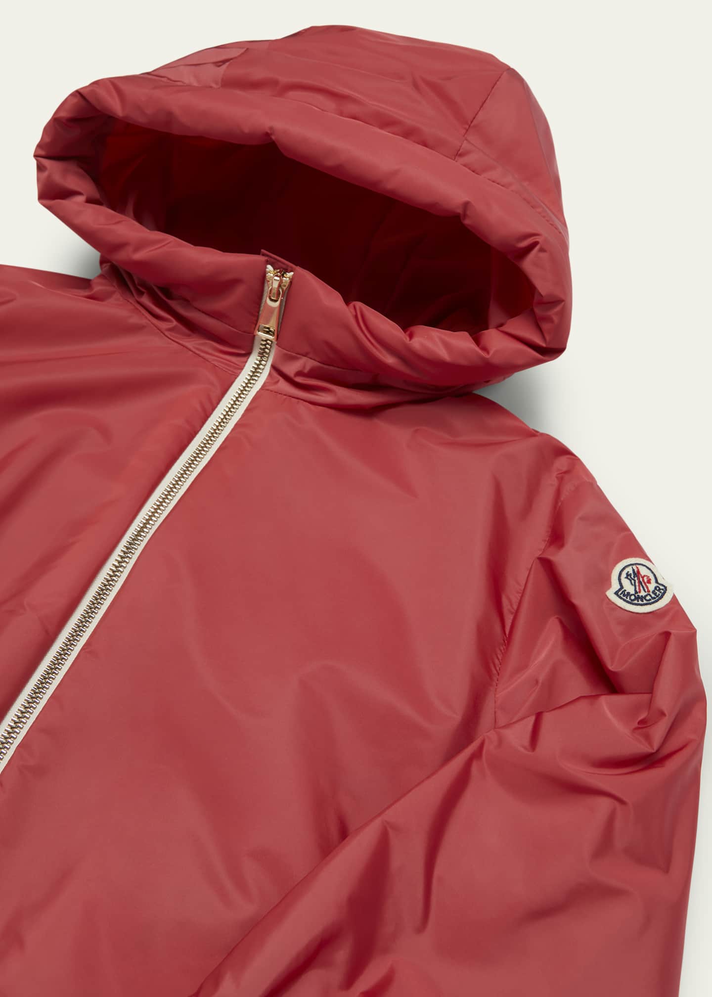 Moncler Girl's Lilianna Jacket W/ Logo Bell, Size 4-6 Image 3 of 3
