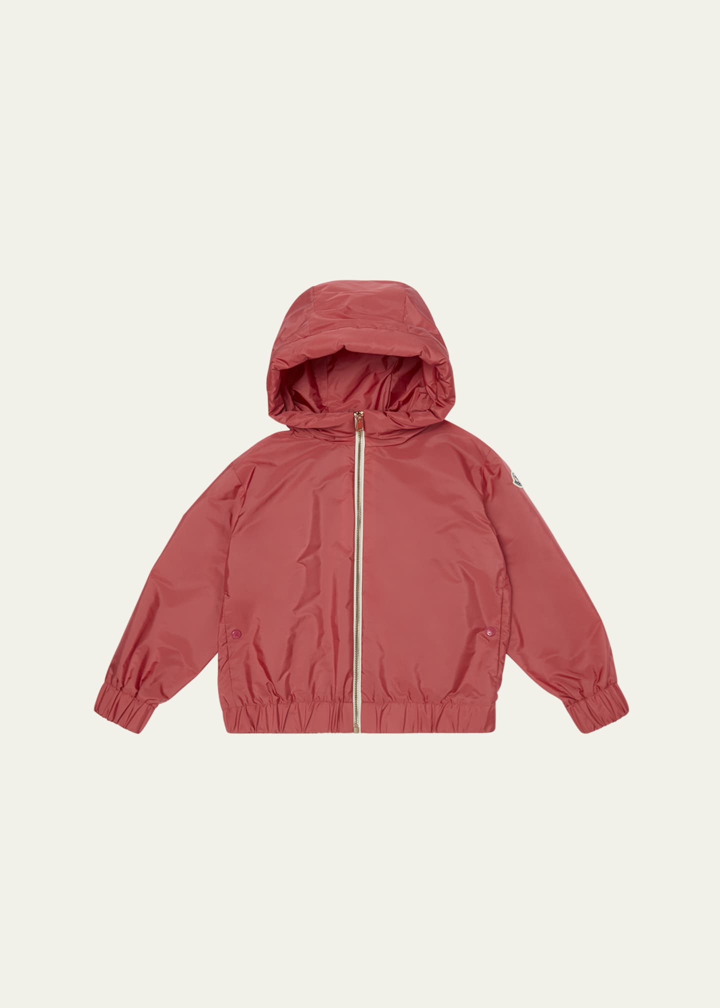 Moncler Girl's Lilianna Jacket W/ Logo Bell, Size 4-6 Image 1 of 3