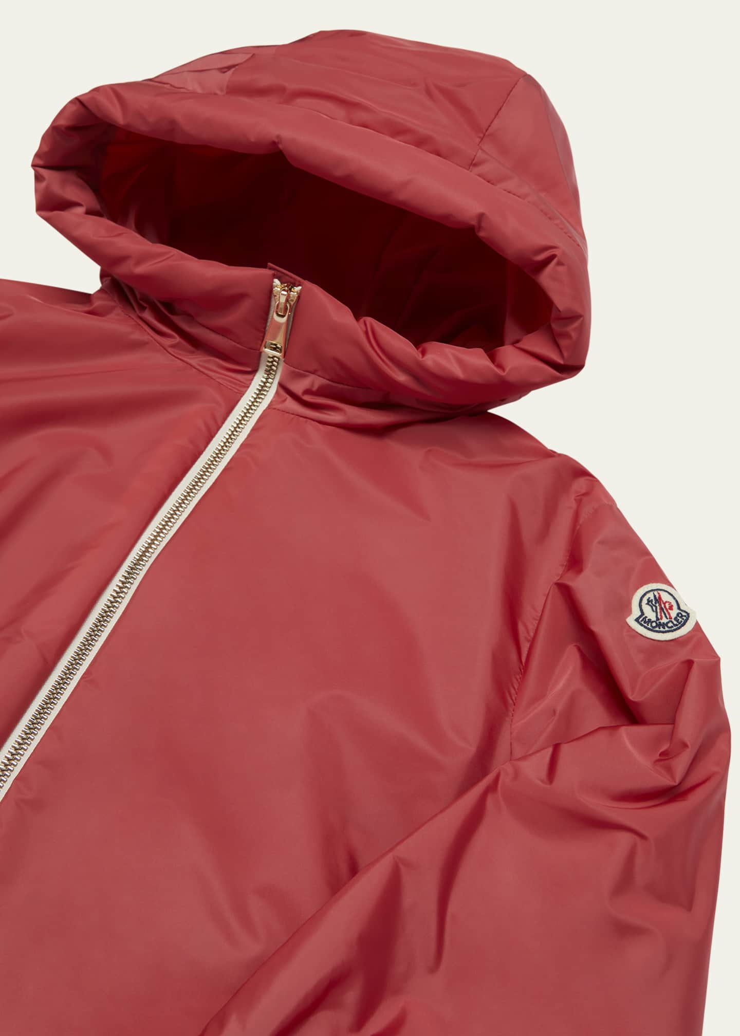 Moncler Girl's Lilianna Jacket W/ Logo Bell, Size 8-10 Image 3 of 3