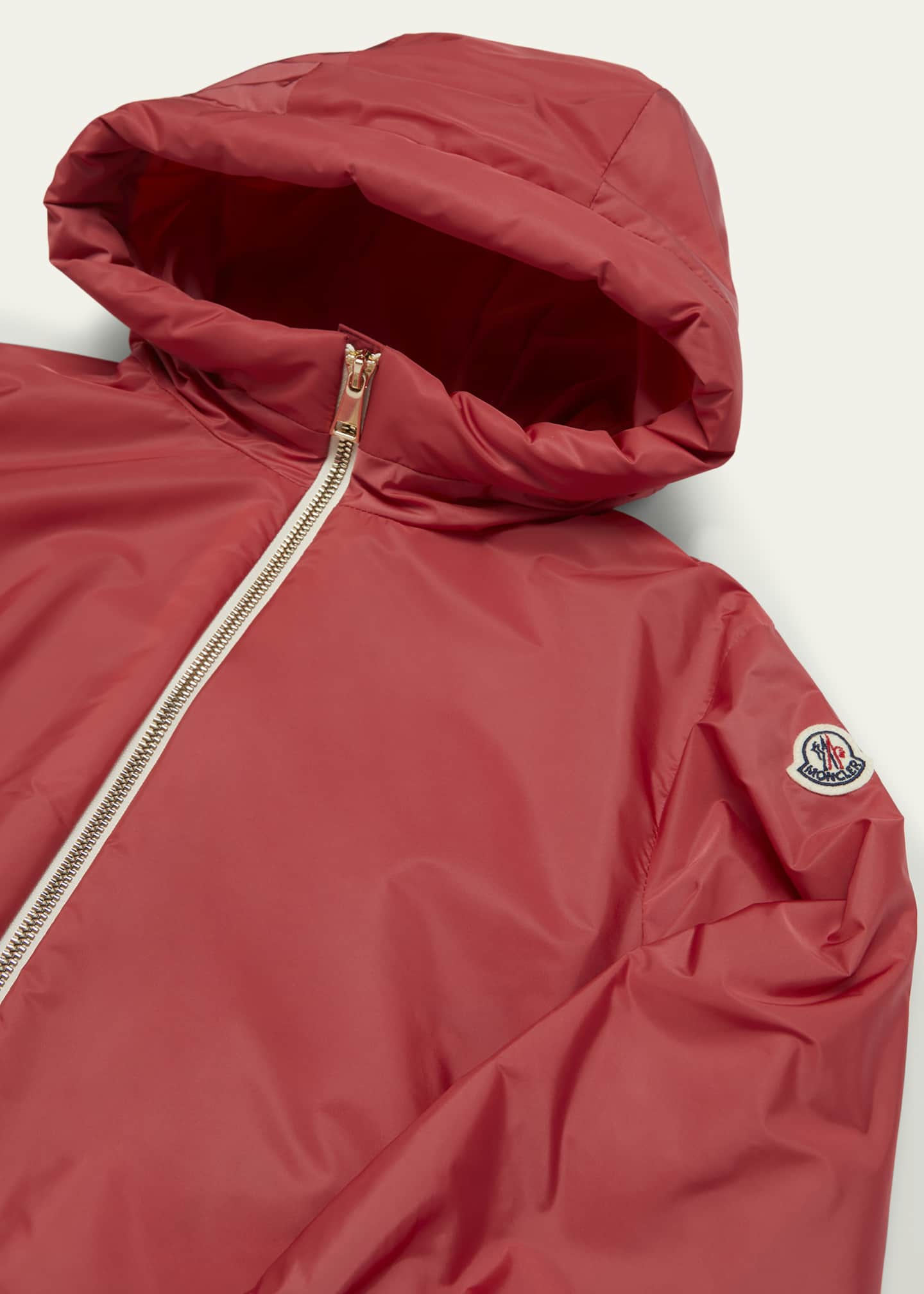 Moncler Girl's Lilianna Jacket W/ Logo Bell, Size 12-14 Image 3 of 3
