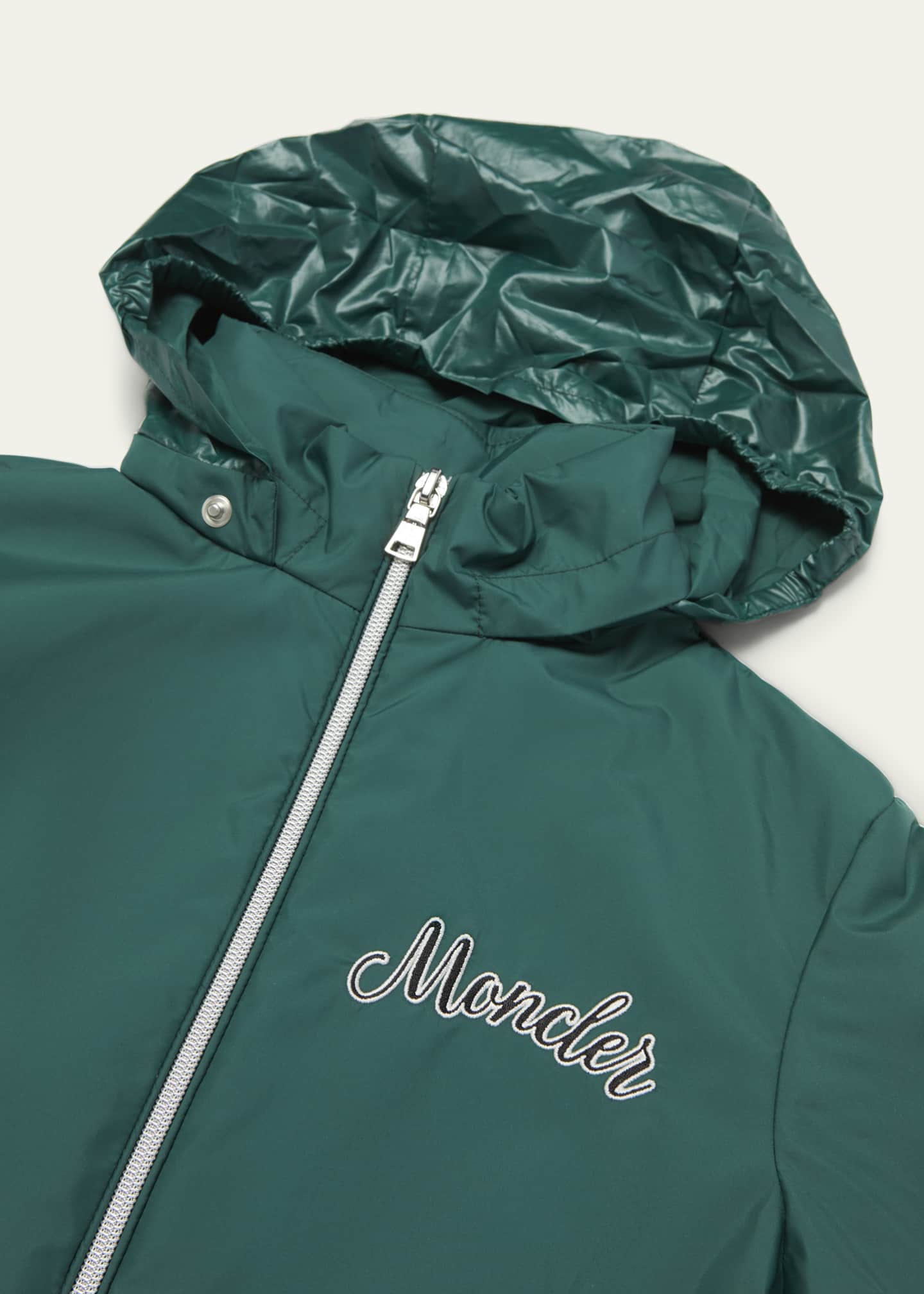 Moncler Boy's Corin Logo-Print Windbreaker, Size 8-10 Image 3 of 3