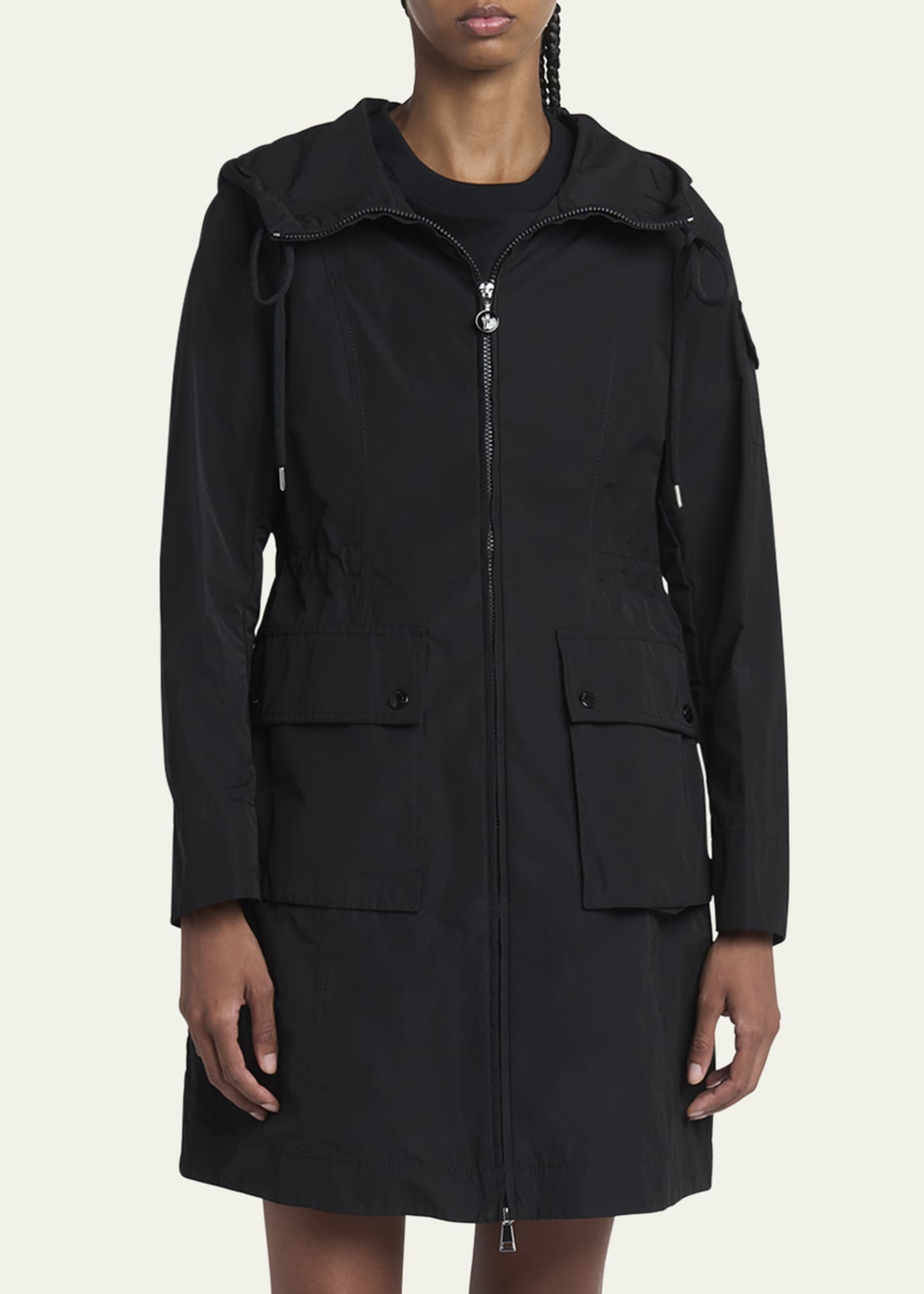 Moncler Laerte Long Hooded Parka Image 4 of 5