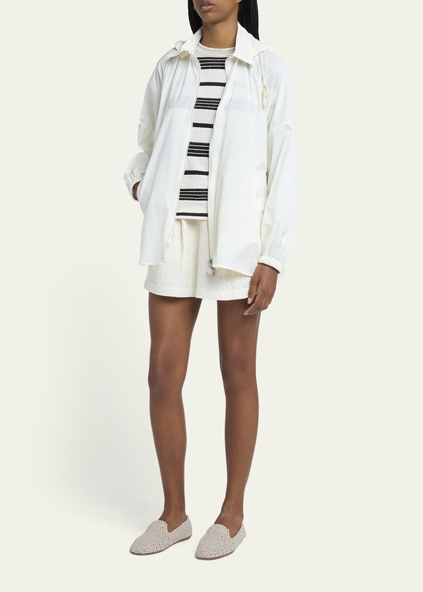 Moncler Water-Repellent Shirt with Removable Hood Image 2 of 5