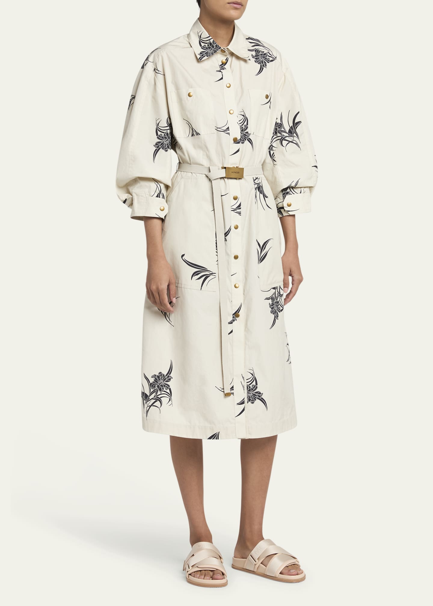 Moncler Printed Shirtdress Image 4 of 5
