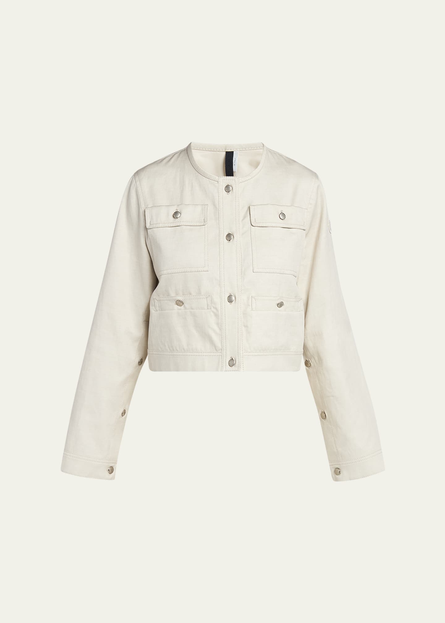 Moncler Chatel Button-Sleeve Jacket Image 1 of 5