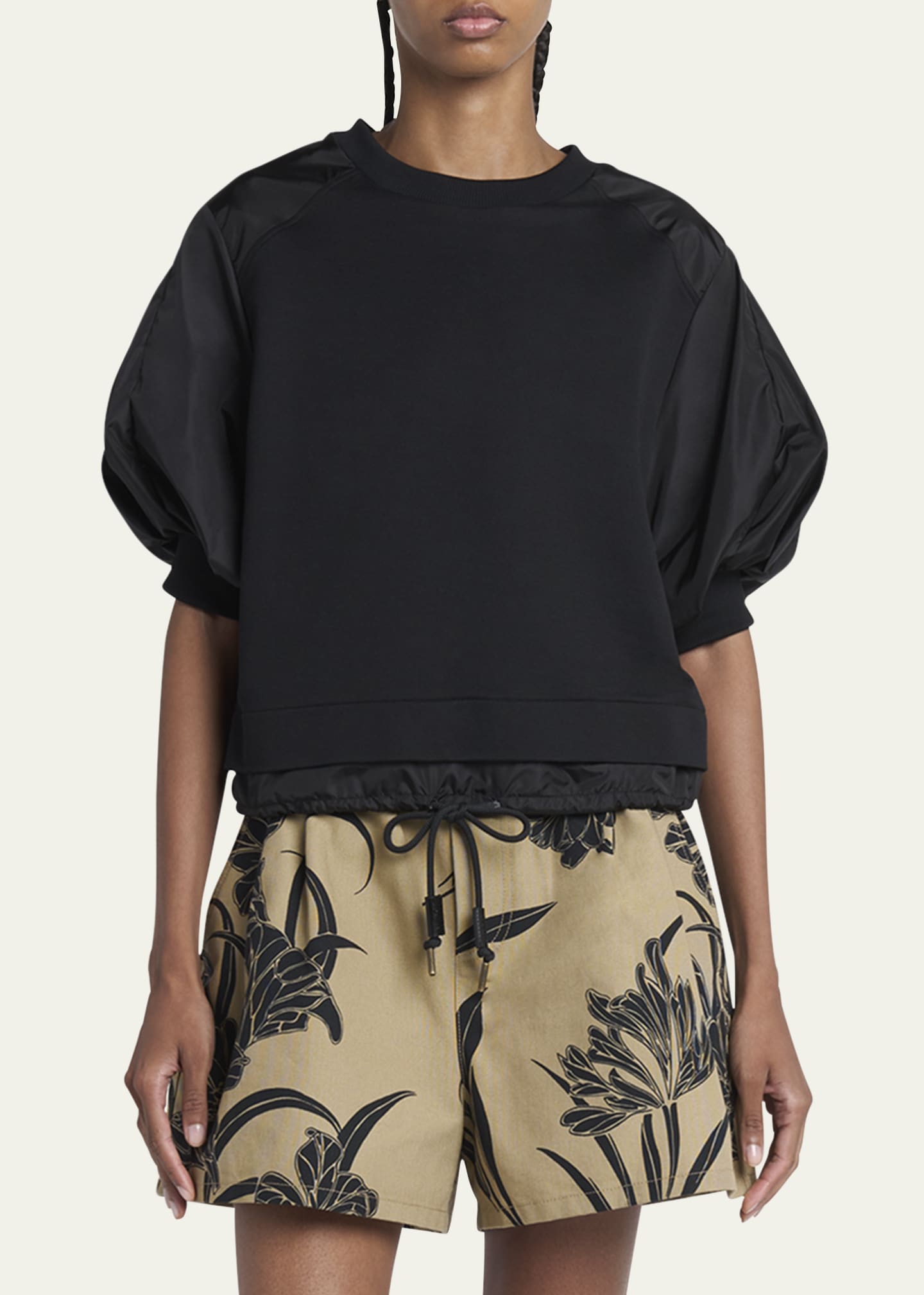 Moncler Short-Sleeve Combo T-Shirt - Bergdorf Goodman