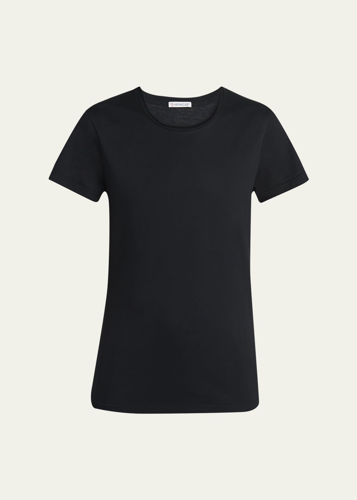 MONCLER｜SHORT-SLEEVED ROUND NECK T-SHIRTS (8C73200 V805 Moncler Short-Sleeve T-Shirt - Bergdorf Goodman