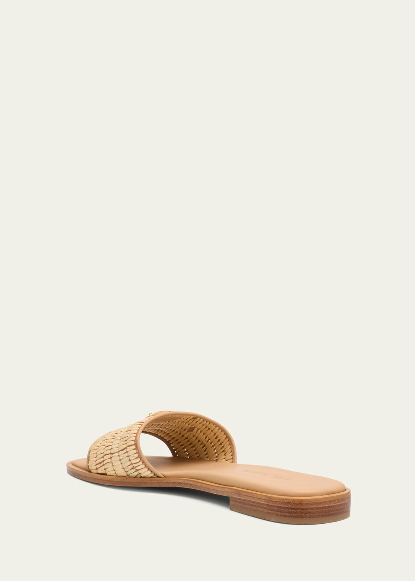 Prada Stuoia Raffia Easy Slide Sandals Image 4 of 6