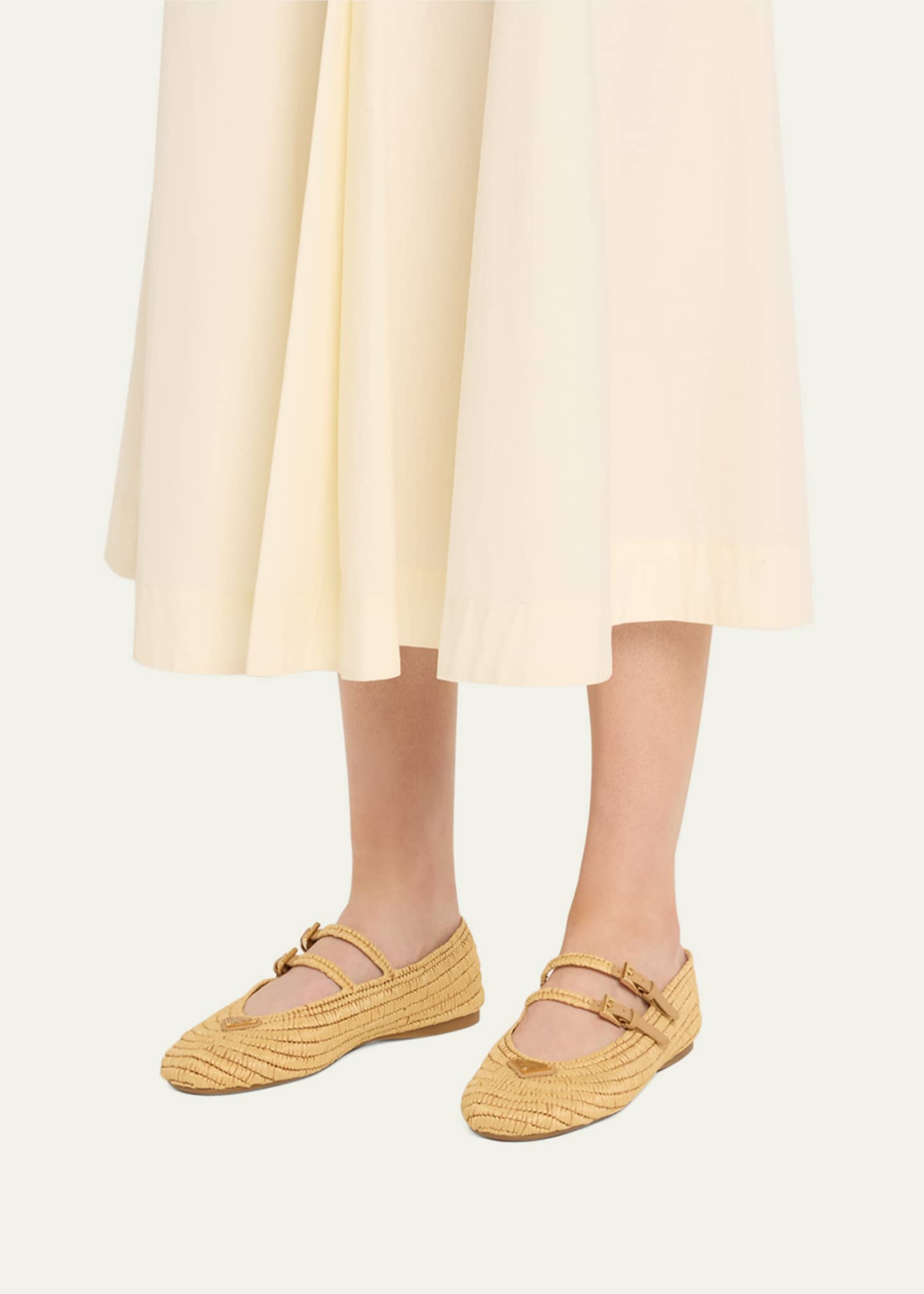 PRADA Crochet ballet flats レディース フラットシューズ Prada Crochet Ballerinas Shoes | Black | FARFETCH
