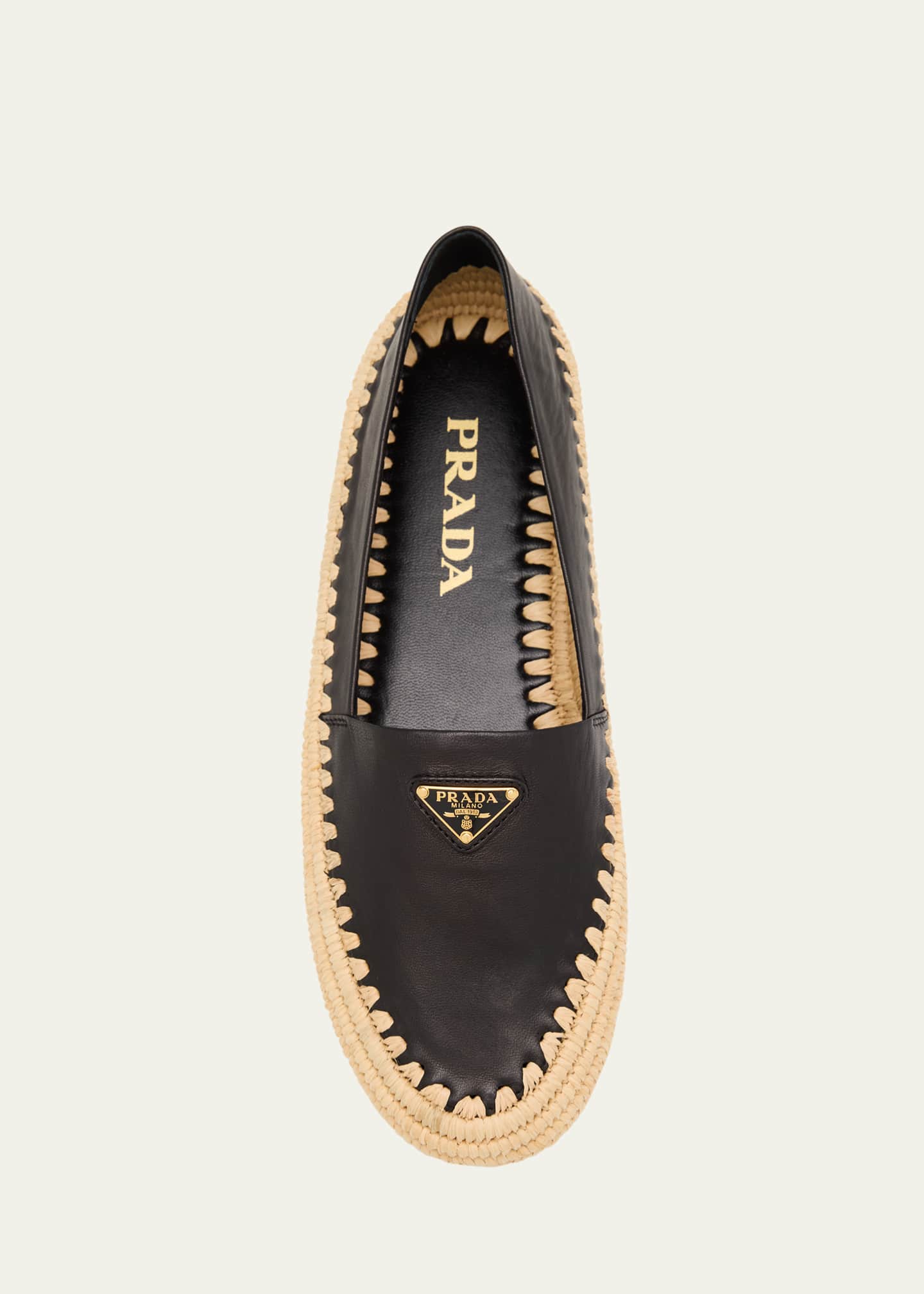 Nappa Leather Triangle Logo Espadrilles