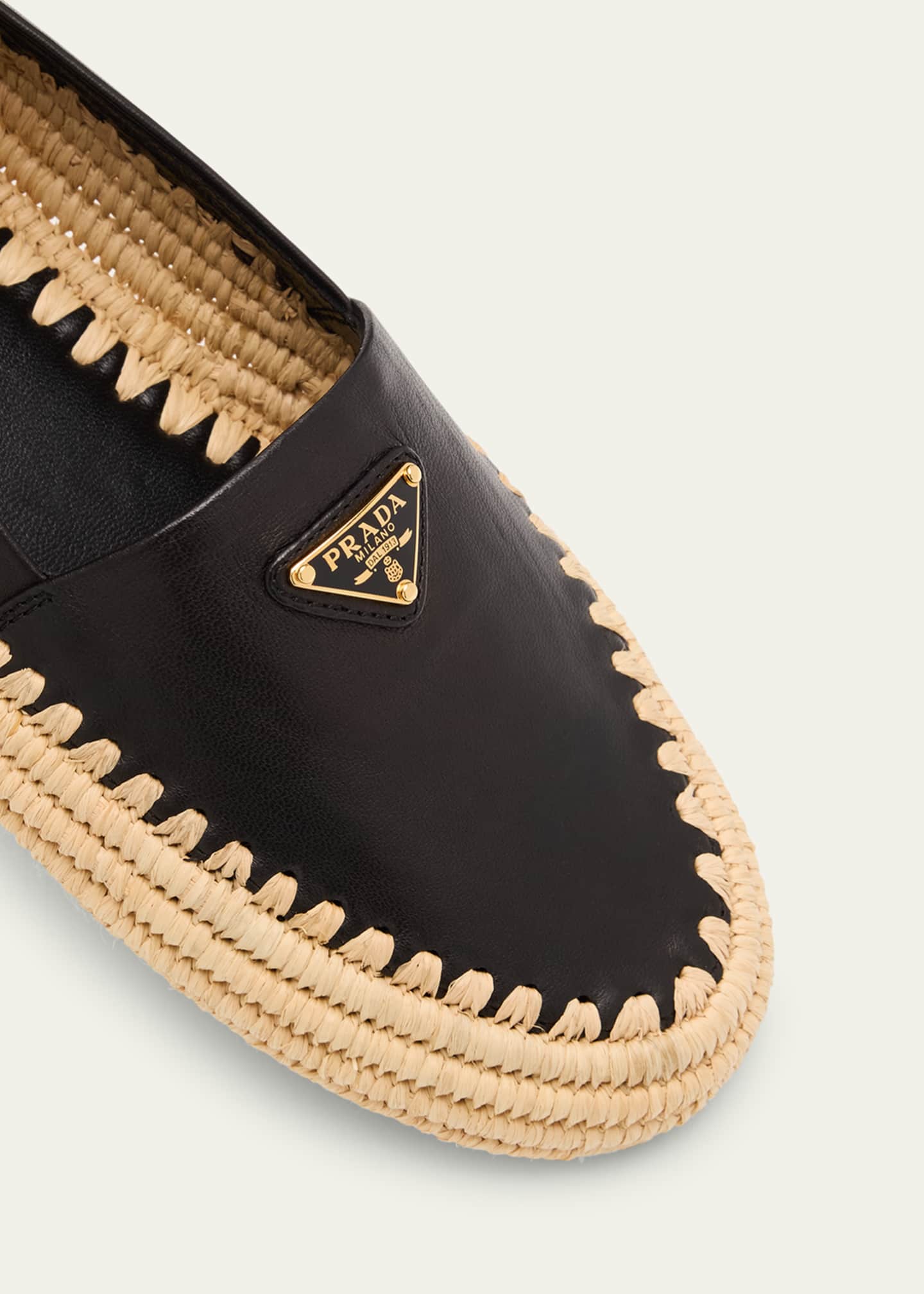 Nappa Leather Triangle Logo Espadrilles