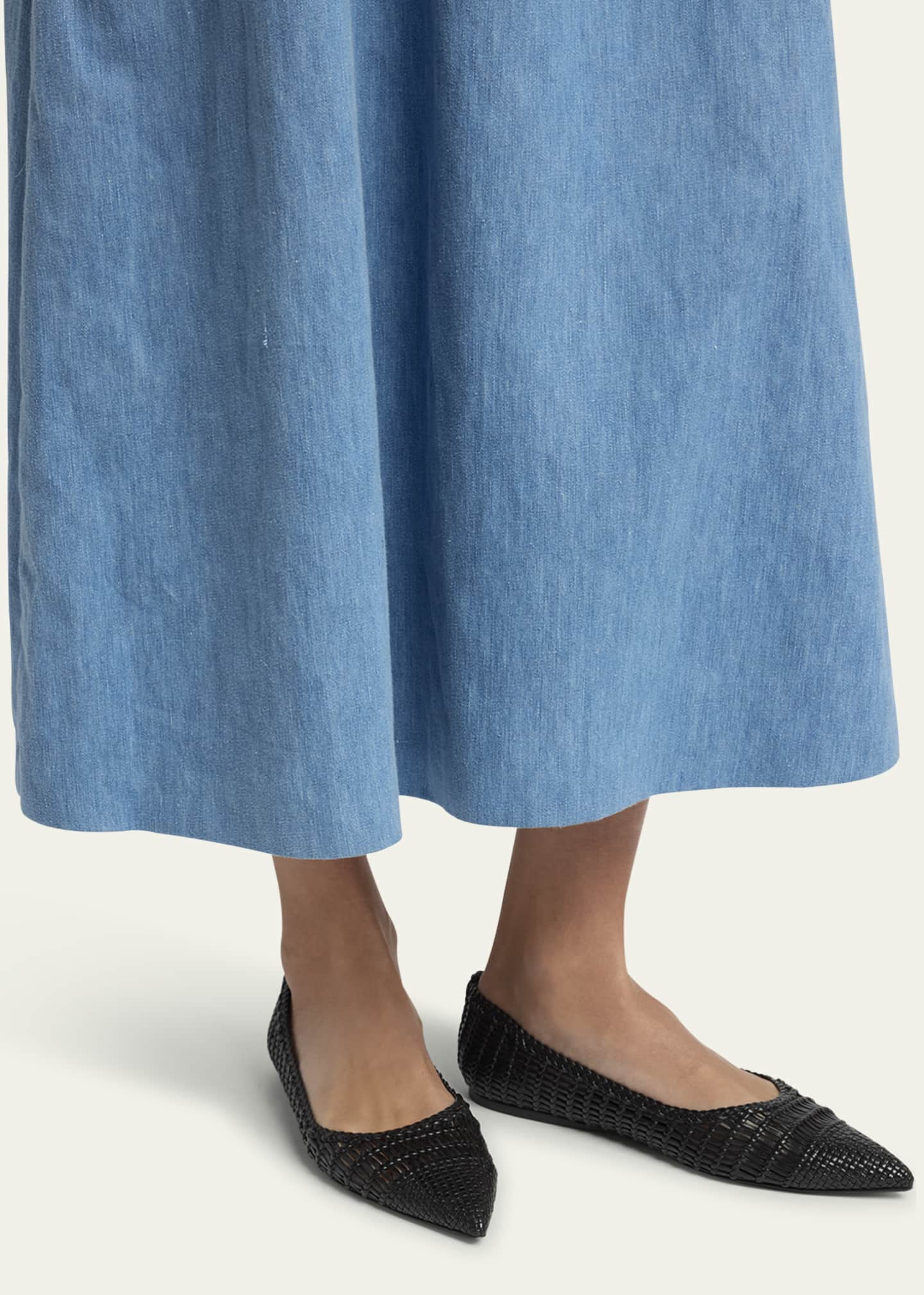 Gabriela Hearst Aurora Woven Leather Ballerina Flats Image 3 of 6