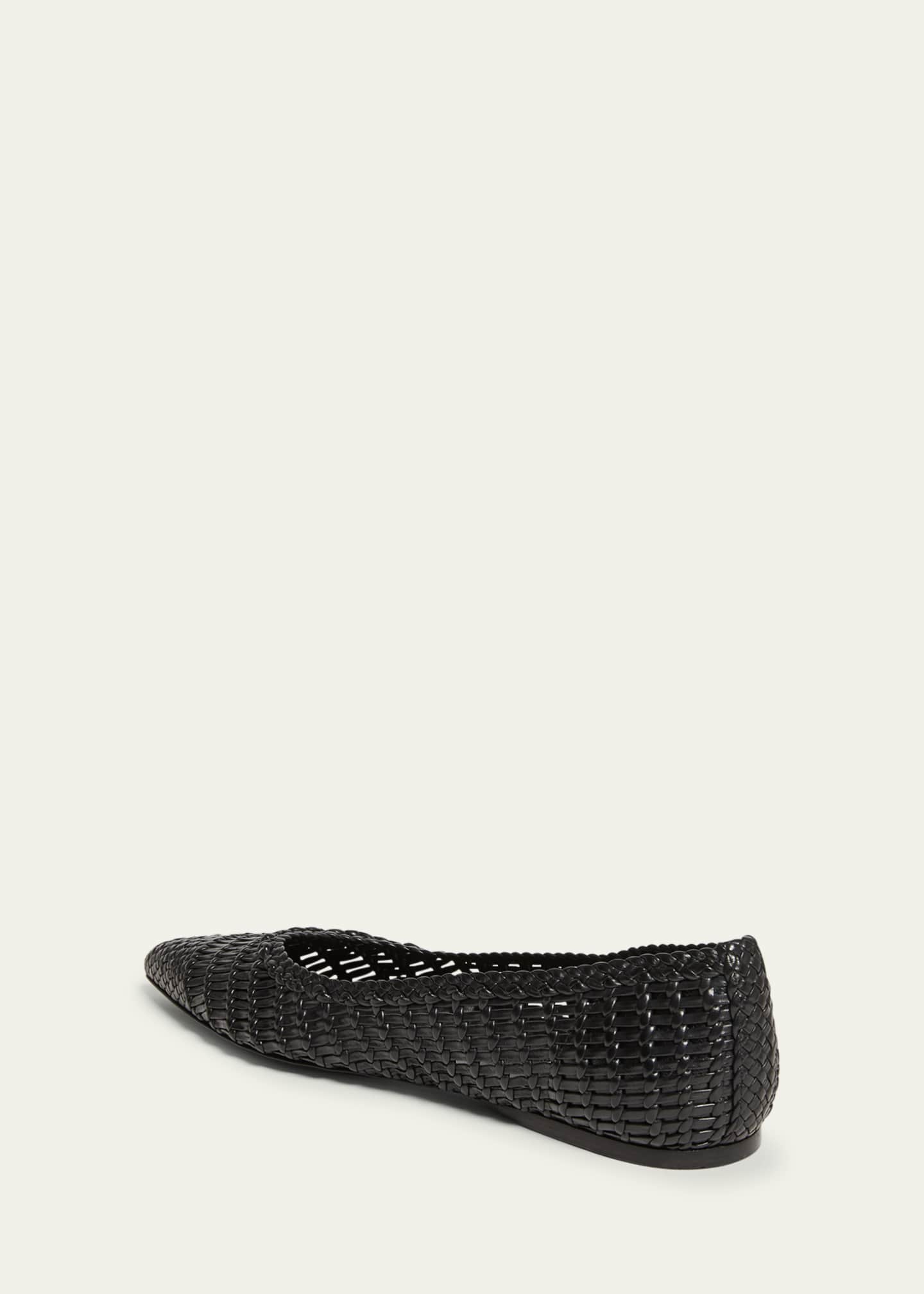 Gabriela Hearst Aurora Woven Leather Ballerina Flats Image 4 of 6