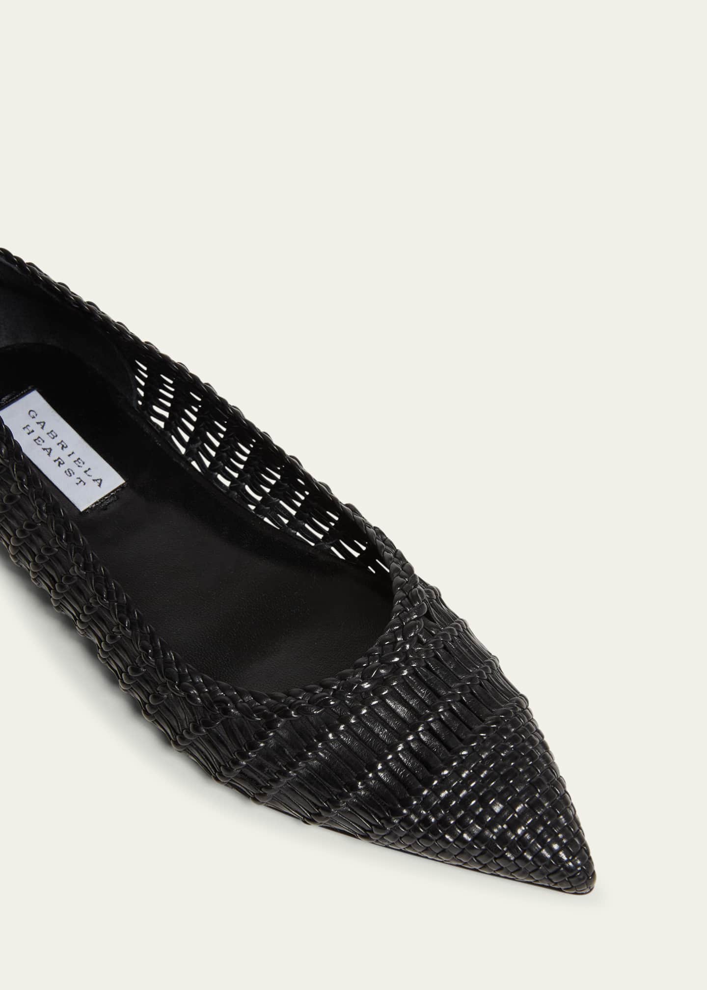 Gabriela Hearst Aurora Woven Leather Ballerina Flats Image 5 of 6