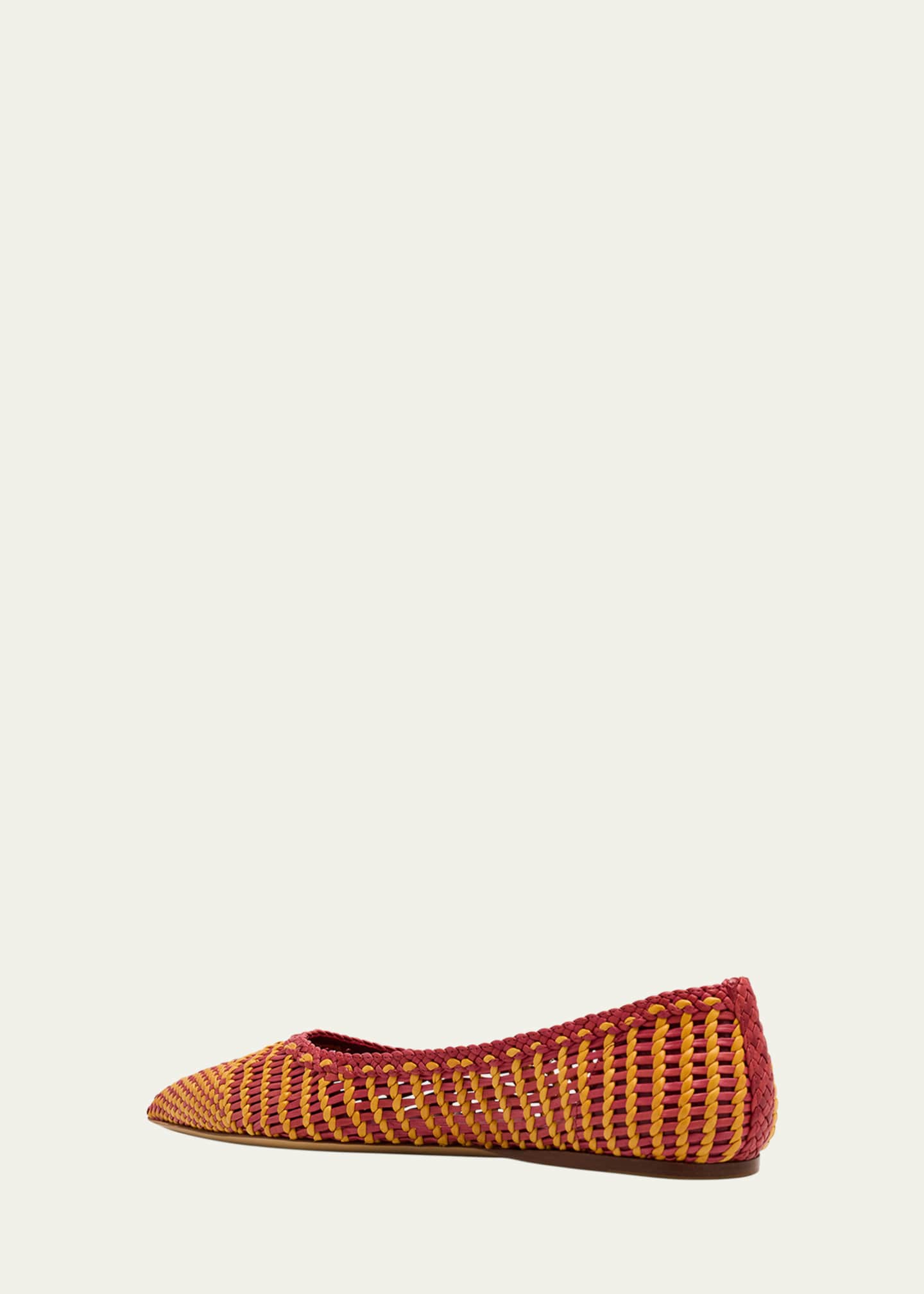 Gabriela Hearst Aurora Woven Leather Ballerina Flats Image 4 of 6
