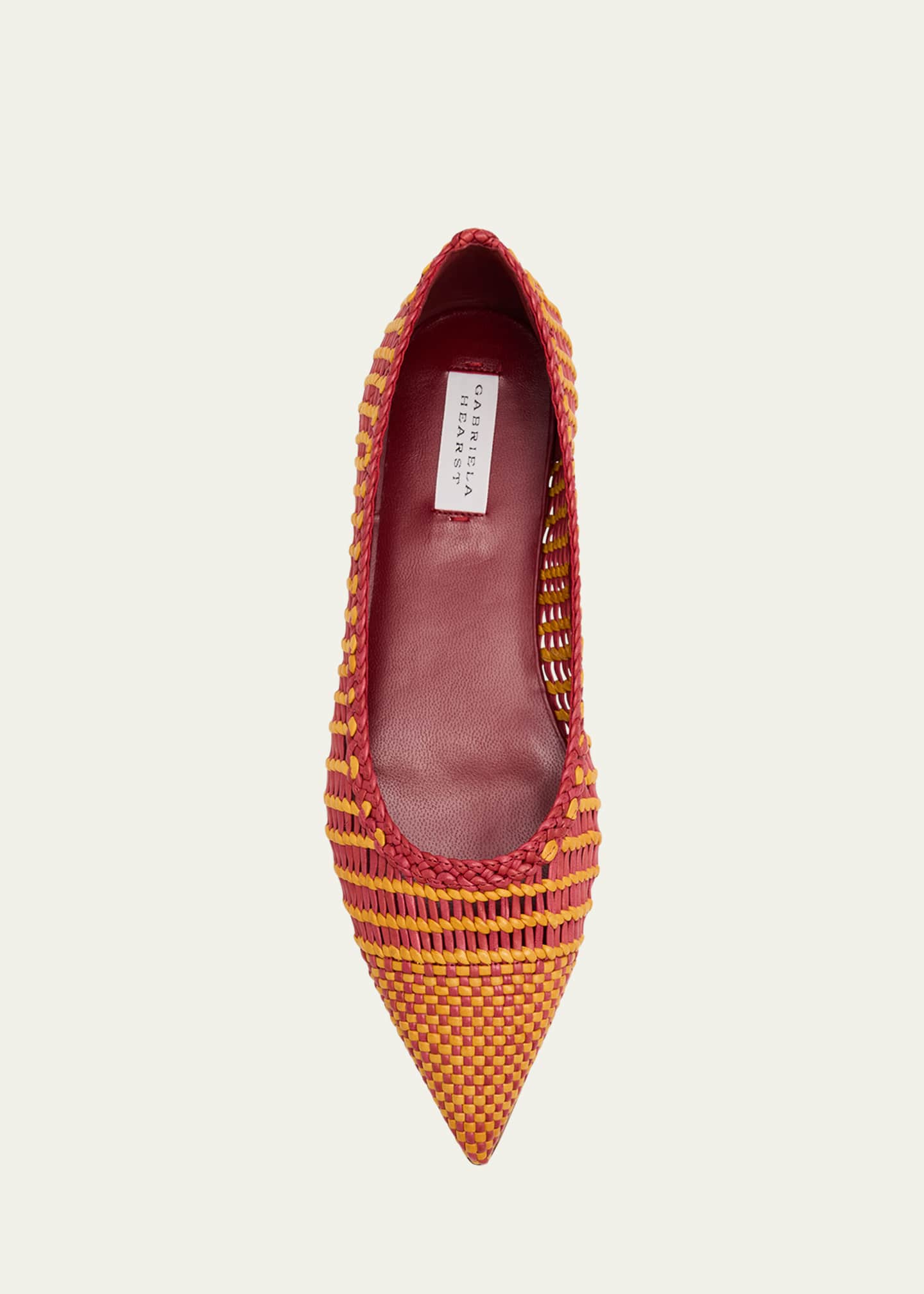 Gabriela Hearst Aurora Woven Leather Ballerina Flats Image 6 of 6