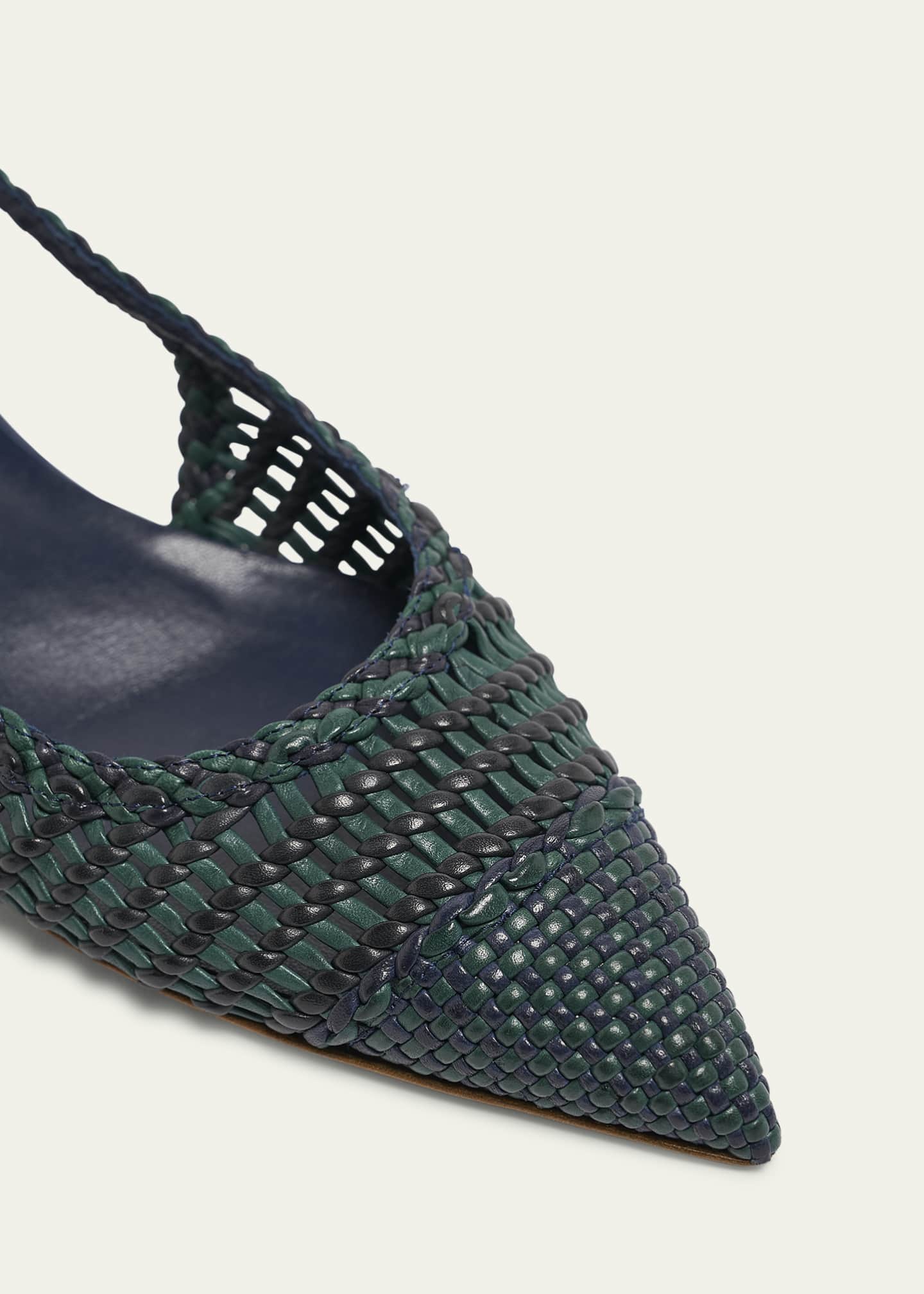 Gabriela Hearst Perro Woven Leather Slingback Ballerina Flats Image 5 of 6