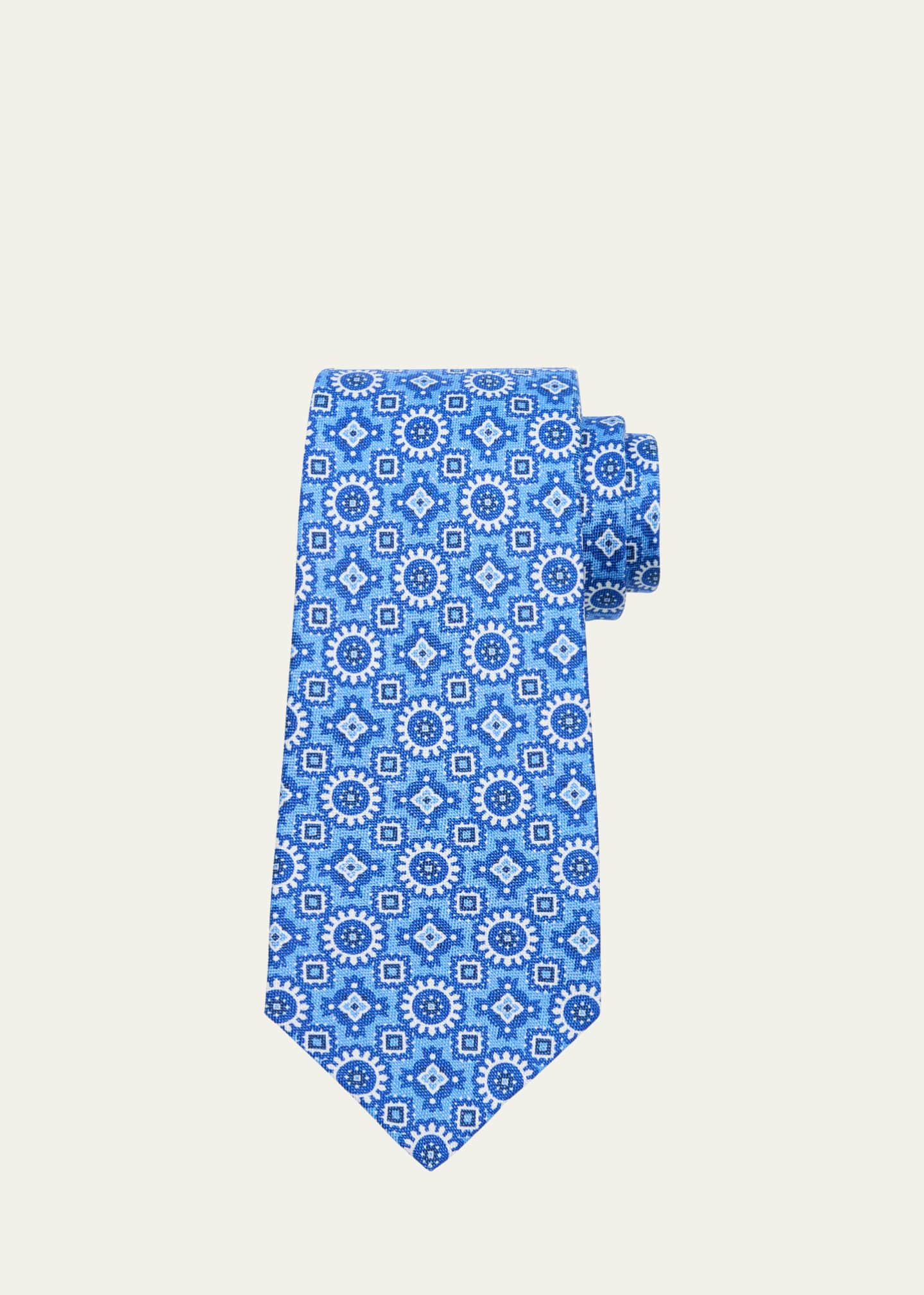 Kiton Men's Medallion Silk Tie