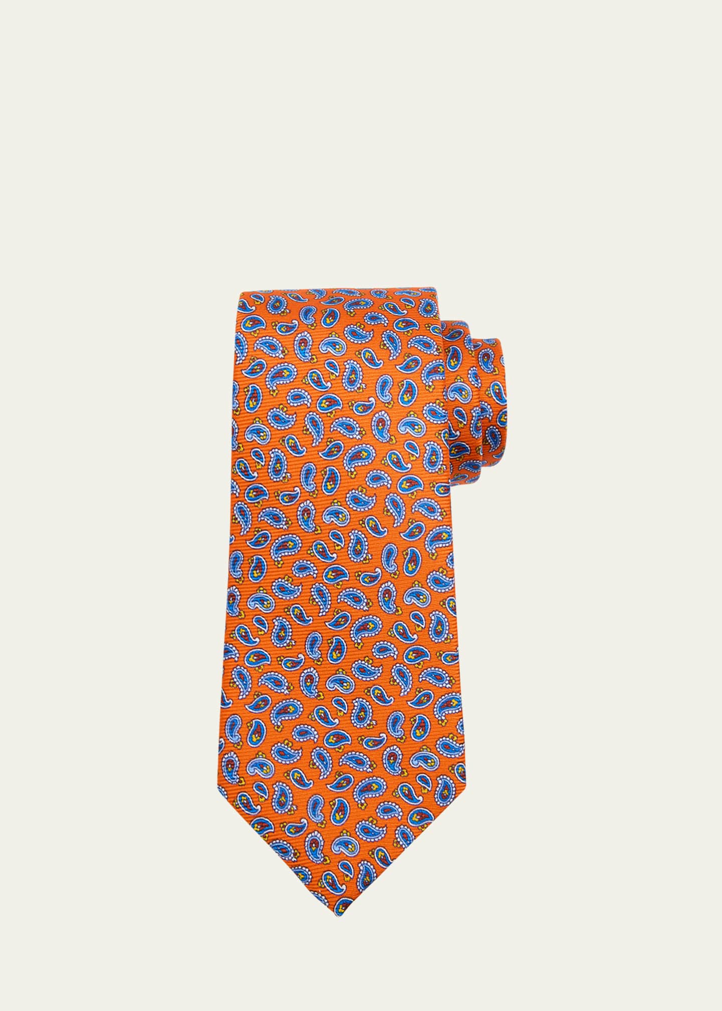 Kiton Men's Micro-Paisley Silk Tie