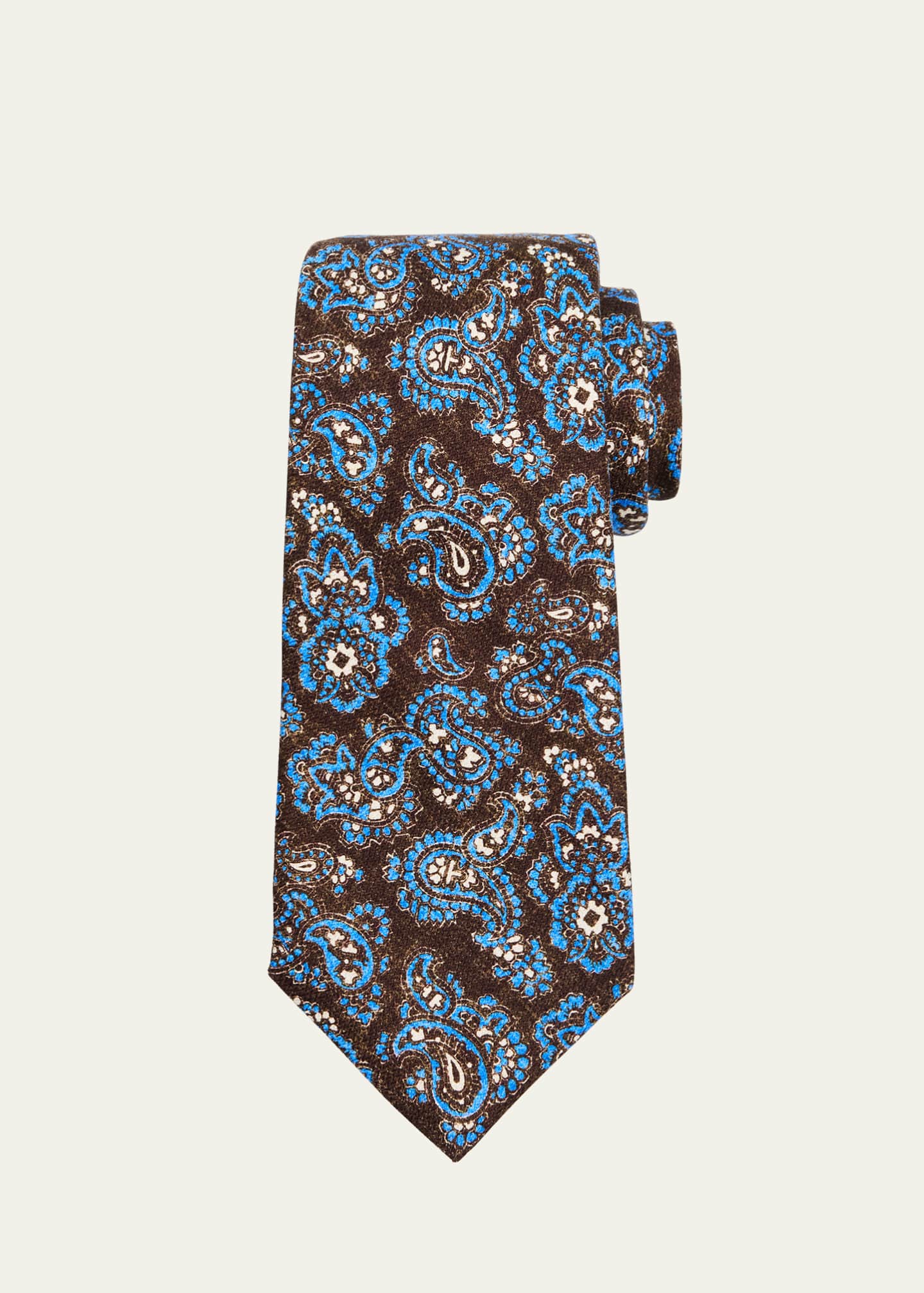 Kiton Men's Mini Paisley Silk Tie