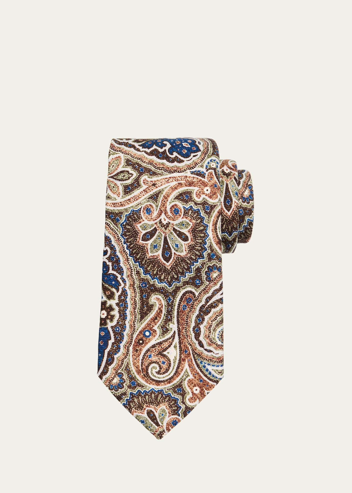 Kiton Men's Paisley Silk Tie