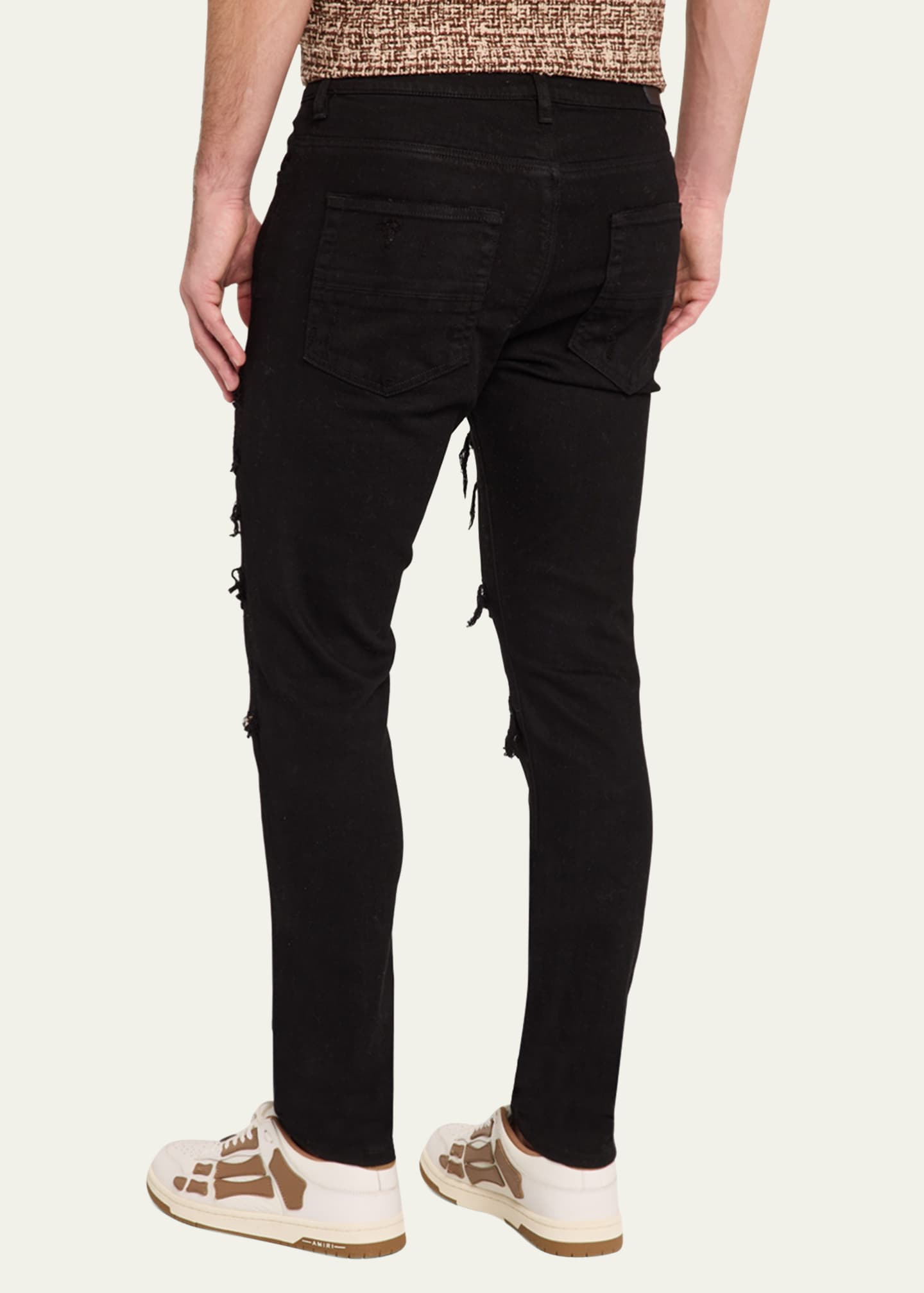 Amiri Men's Boucle Thrasher Skinny Jeans Image 3 of 5