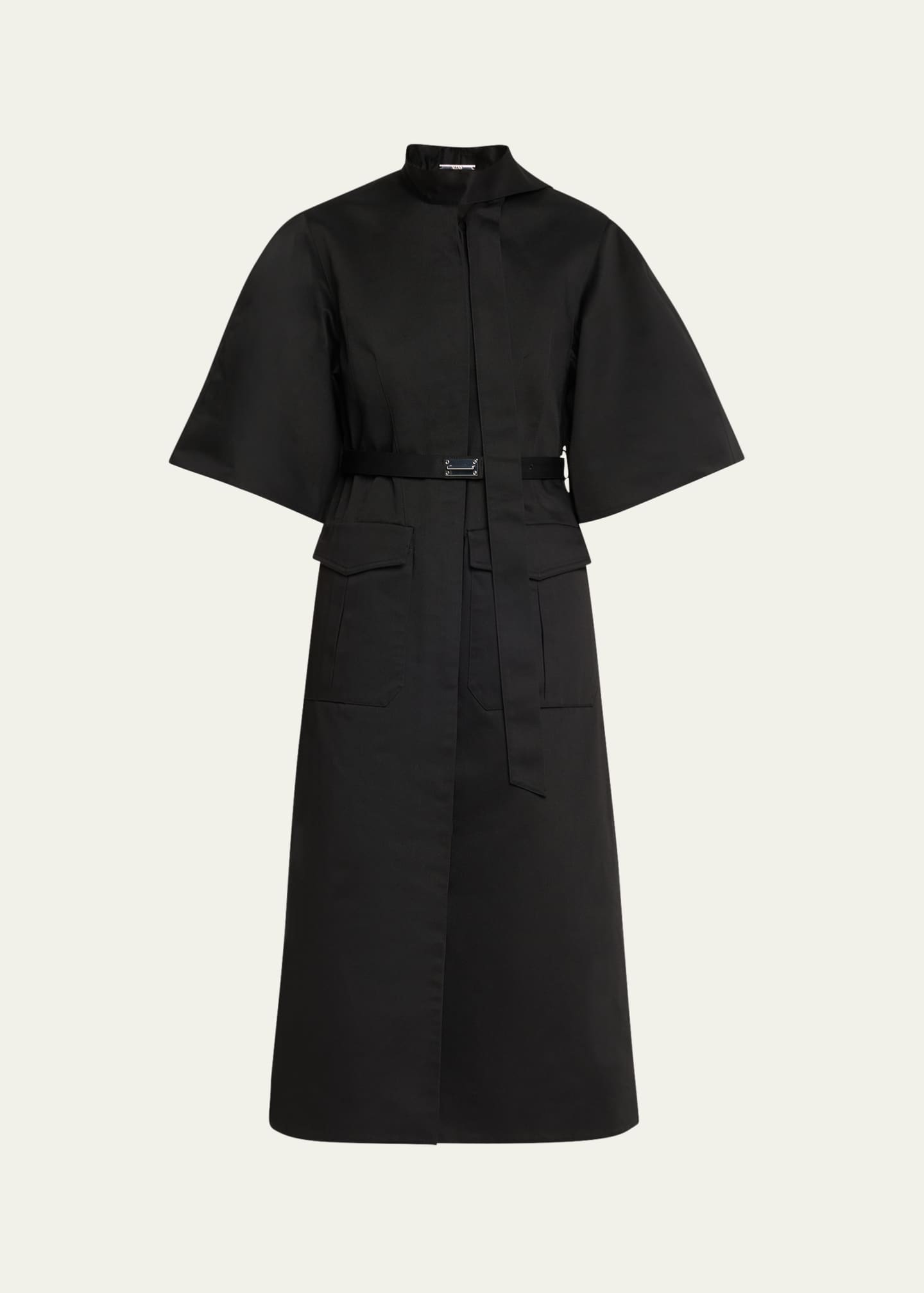 Ilardi Belted Short-Sleeve Dress