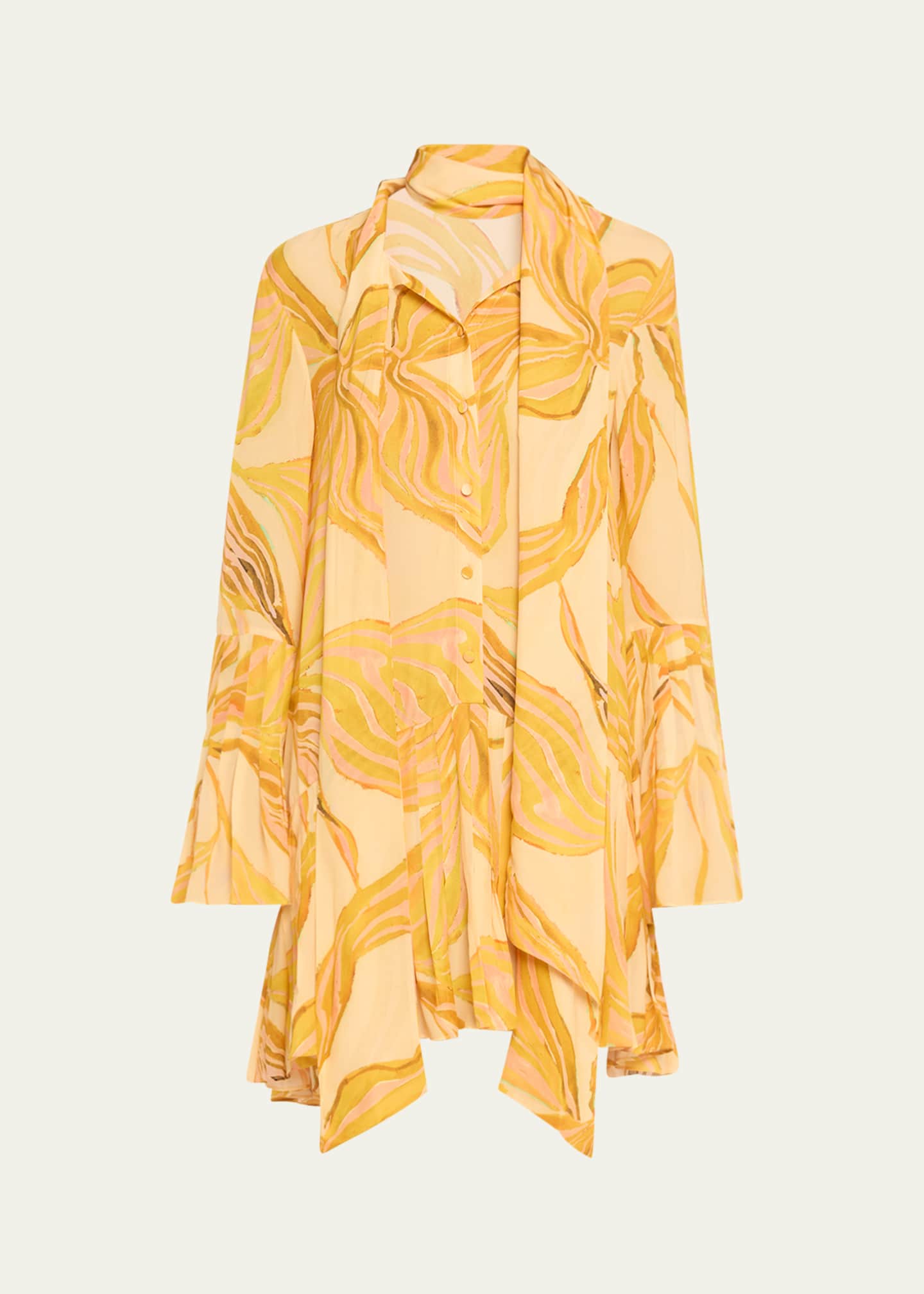 Alexis Kazan Printed Scarf Shirtdress Image 1 of 5