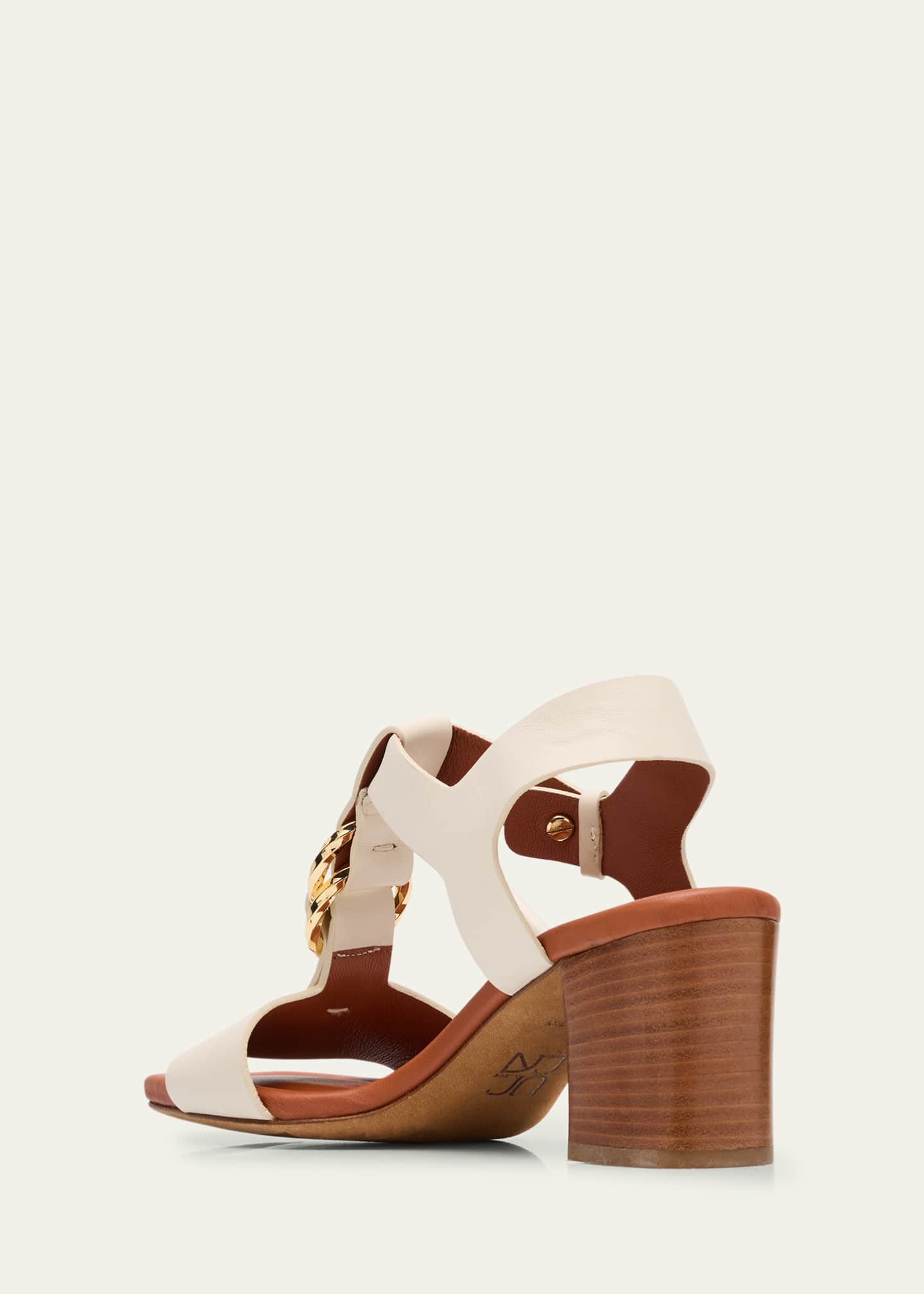 Ulla Johnson Milla Leather Ring T-Strap Block-Heel Sandals Image 4 of 6