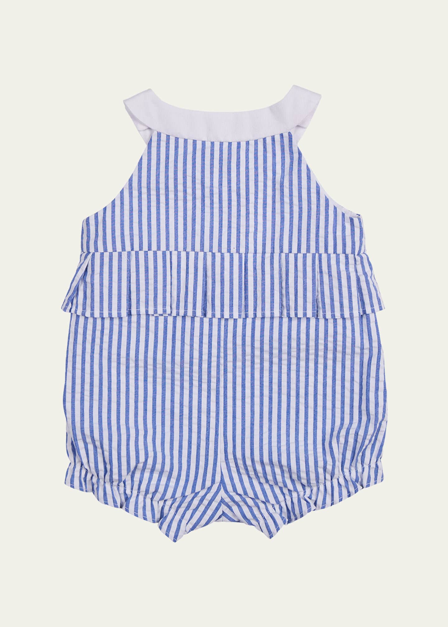 Florence Eiseman Girl's Ladybug Cotton Stripe Seersucker Romper, Size 6M-24M Image 2 of 2