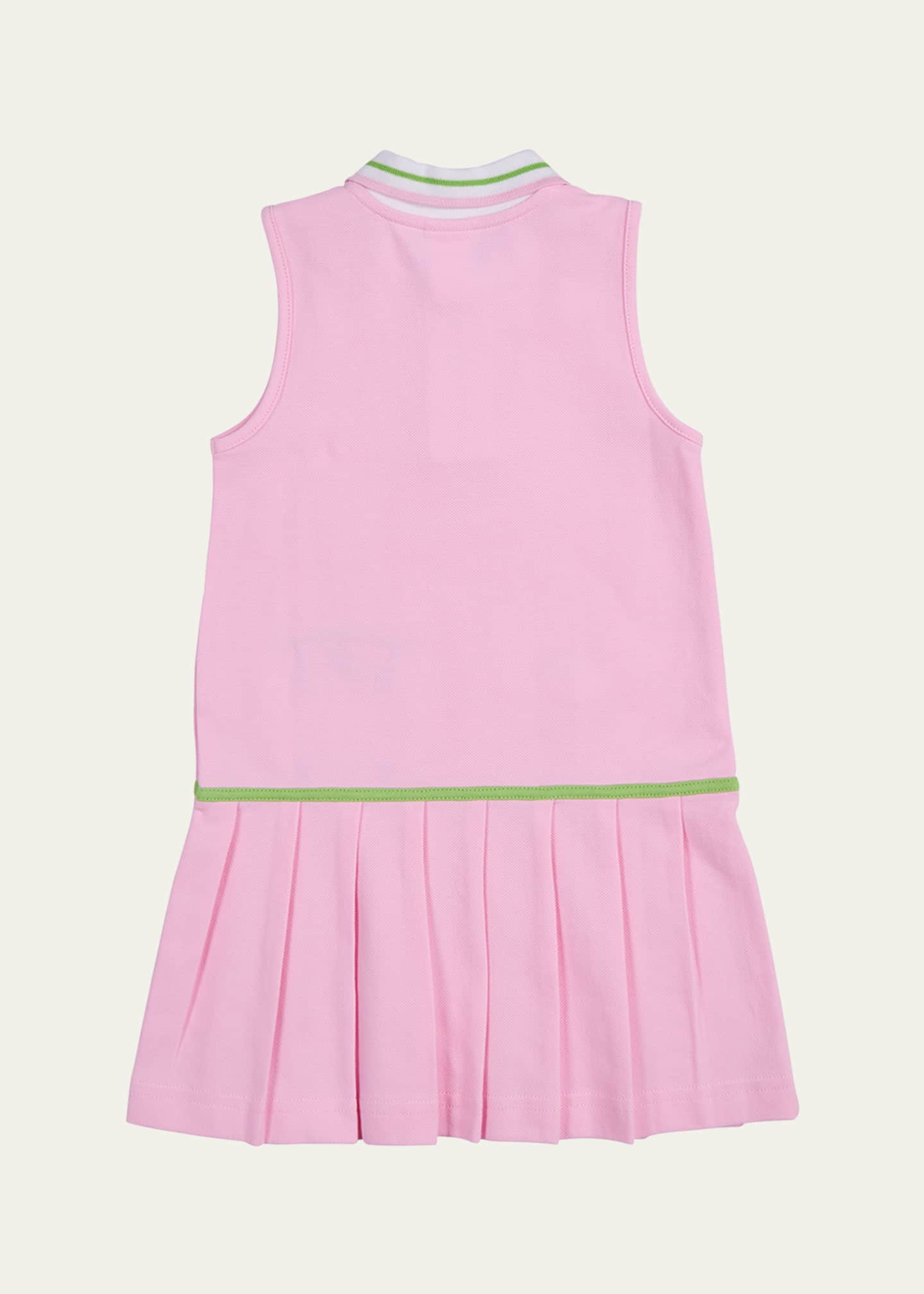 Florence Eiseman Girl's Golf Cart Applique Pique Knit Dress, Size 9M-6 Image 2 of 2